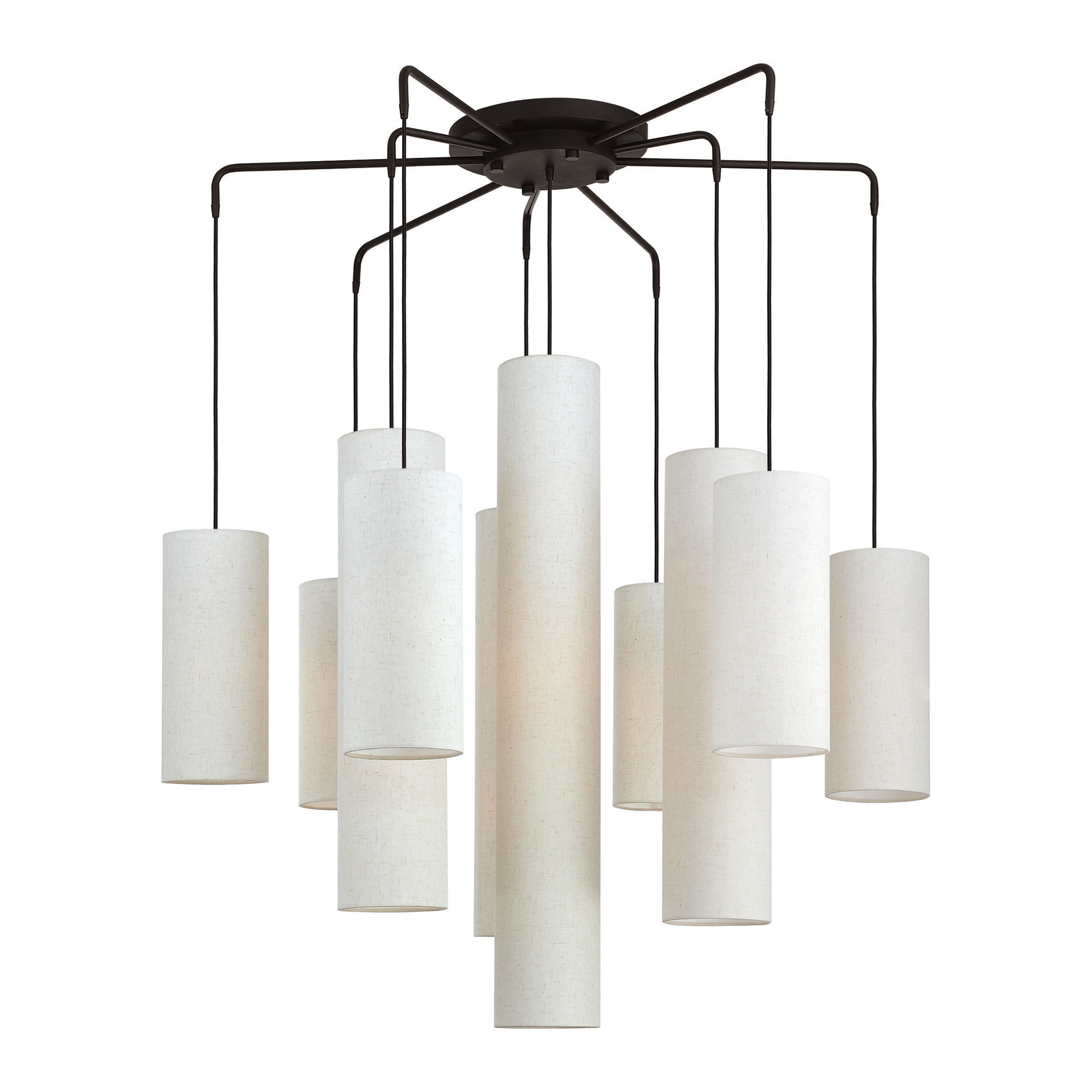 Livex Lighting 42657-07 Strathmore 15 -Light Matte Bronze Modern/contemporary For Use in Bathrooms, Bedrooms, Dining Rooms, Foyers, Kitchens, Living Rooms Chandelier