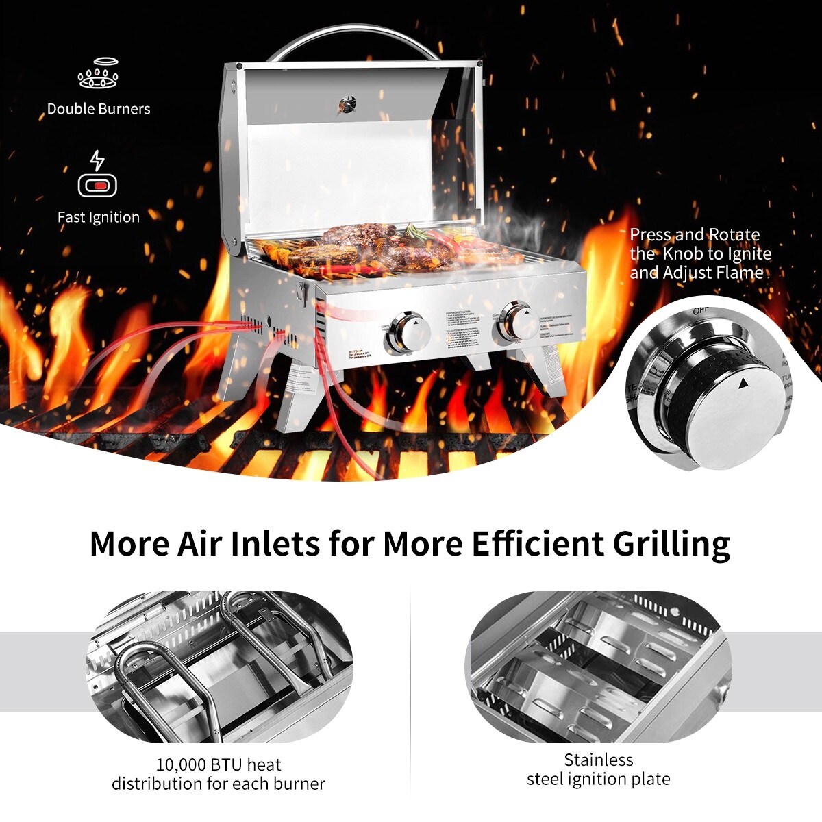 Clihome CWCH-OP3KJ243 Gas-Grill - View #6