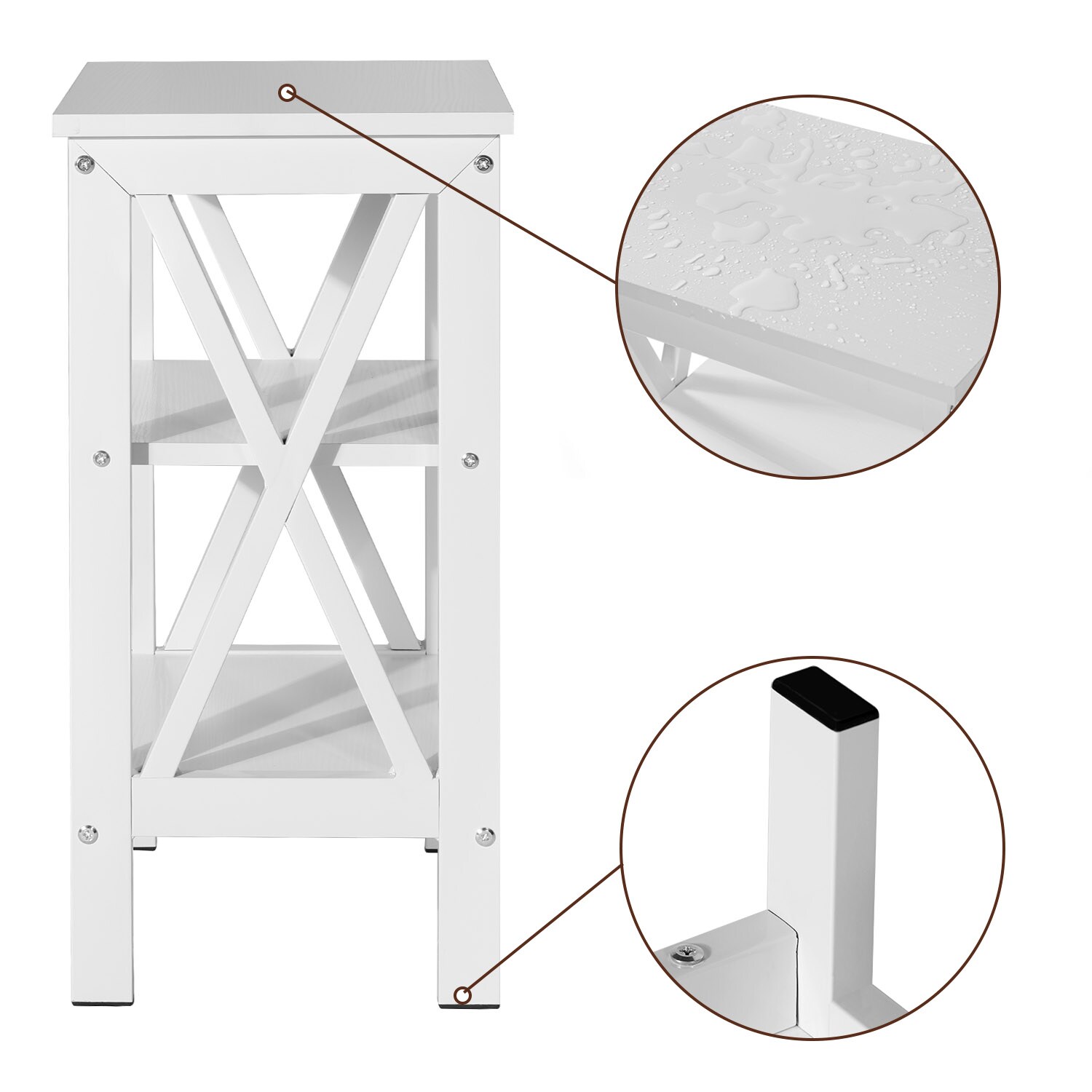 Vecelo LOE-DC-T06-WHITE-A2 nightstands - View #11