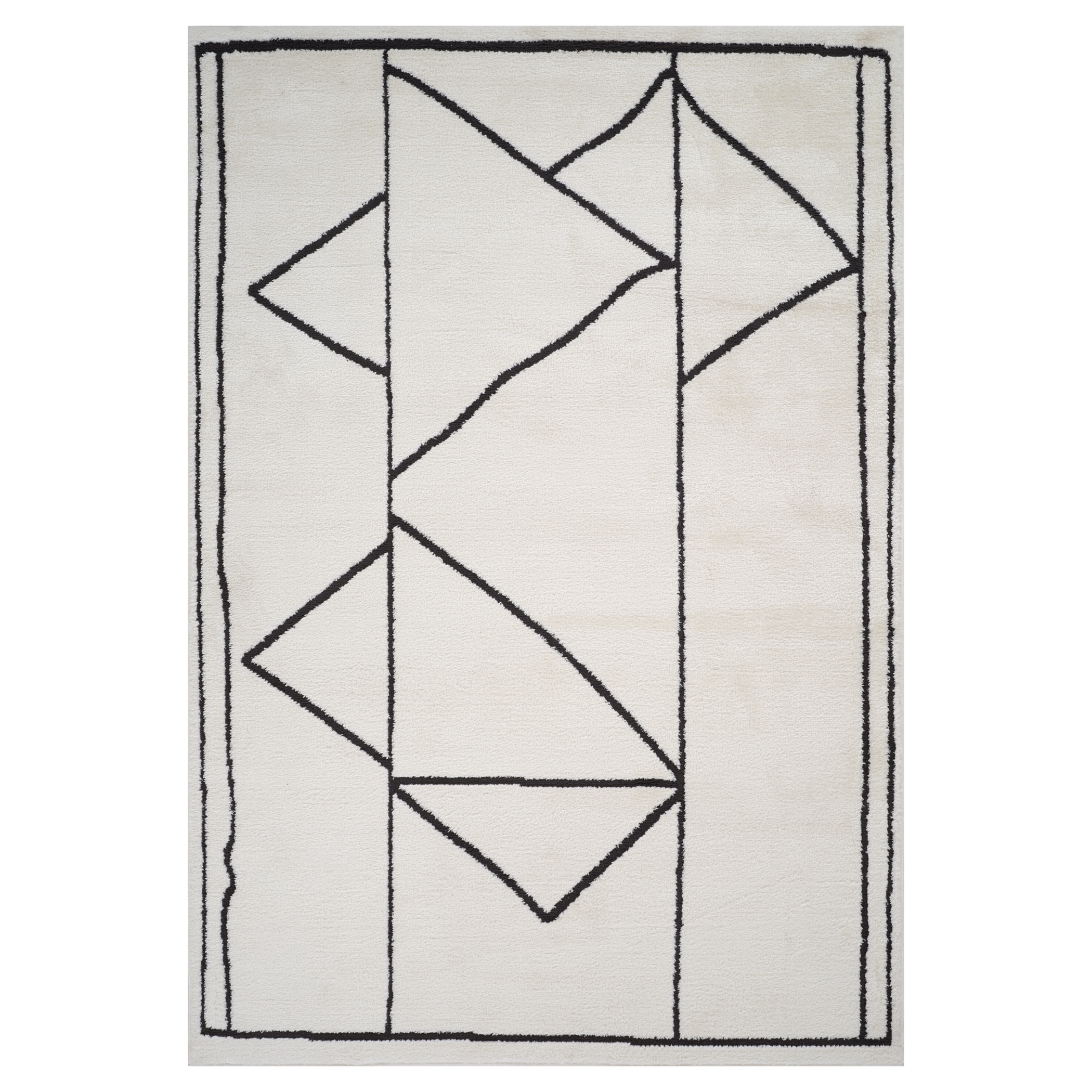 Amer Rugs MNT97999 8 x 10 (ft) Polypropylene Ivory Rectangular Indoor Moroccan Area rug