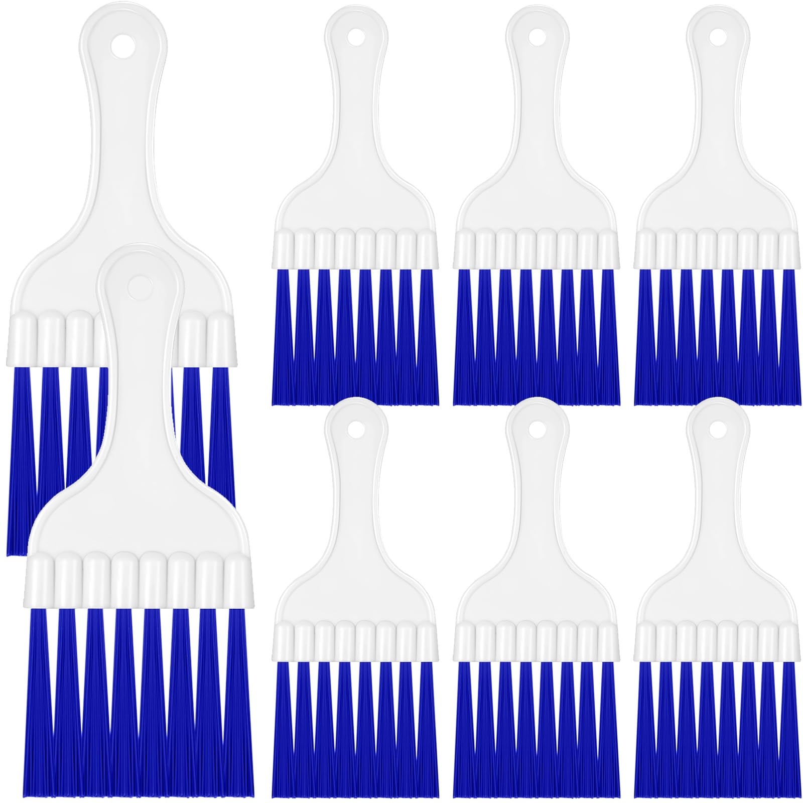 Oyezvary  8 Pack Coil Brushes for Air Conditioner Condenser Refrigerator Cleaning HVAC Coil Cleaner Small Plastic Whisk Brush Blue