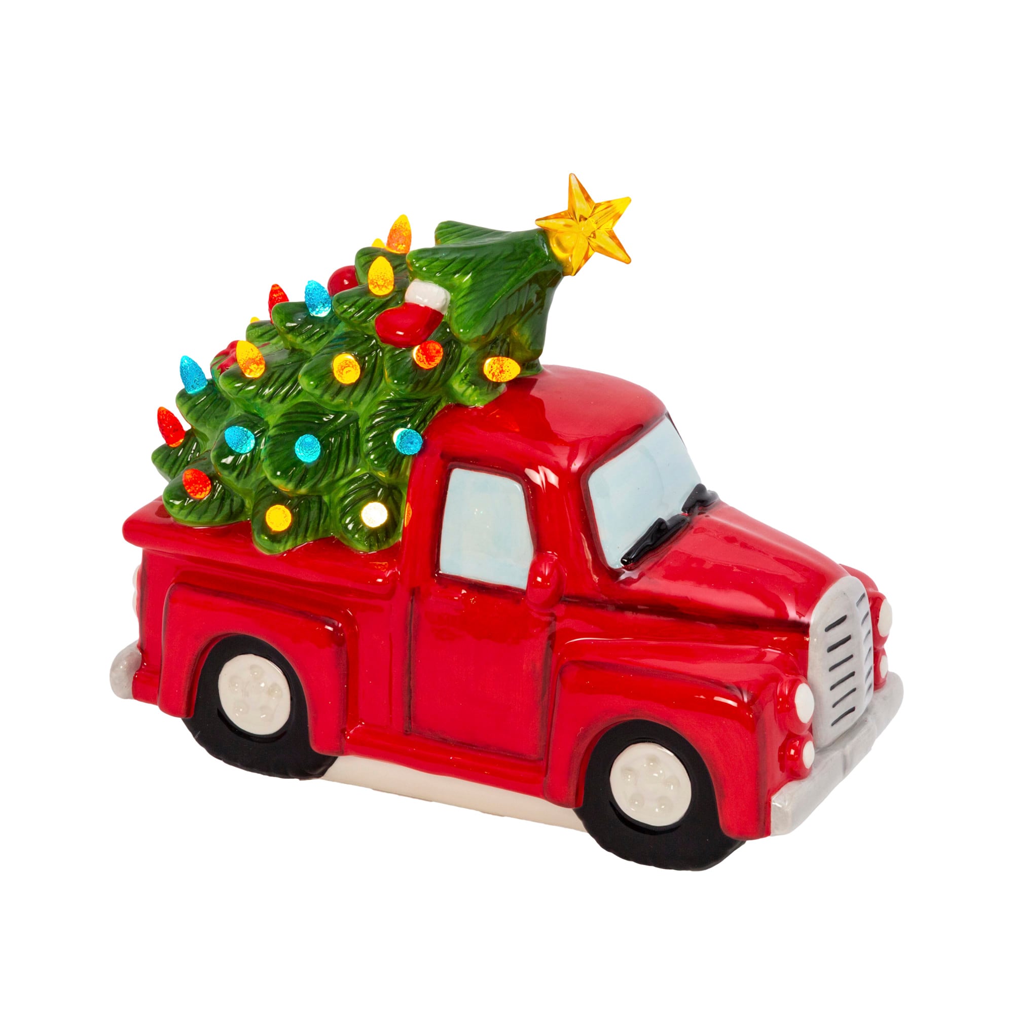 Gerson International 9.6-in Lighted Figurine Truck Battery-operated ...