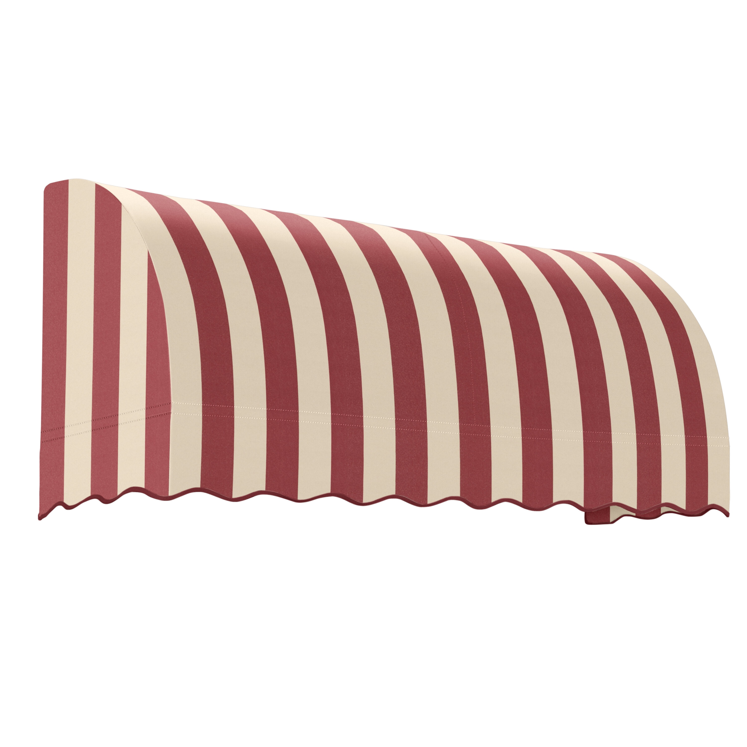 Awntech RS22-L-8BT Savannah 100.5-in Wide x 24-in Projection x 31-in Height Fabric Burgundy/Tan Stripe Striped Fixed Window/Door Awning