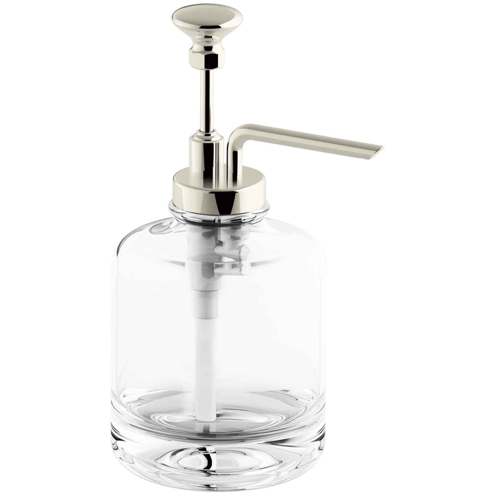 KOHLER K-98630-SN Artifacts Vibrant Polished Nickel 16.0-oz. Capacity Freestanding Soap and Lotion Dispenser