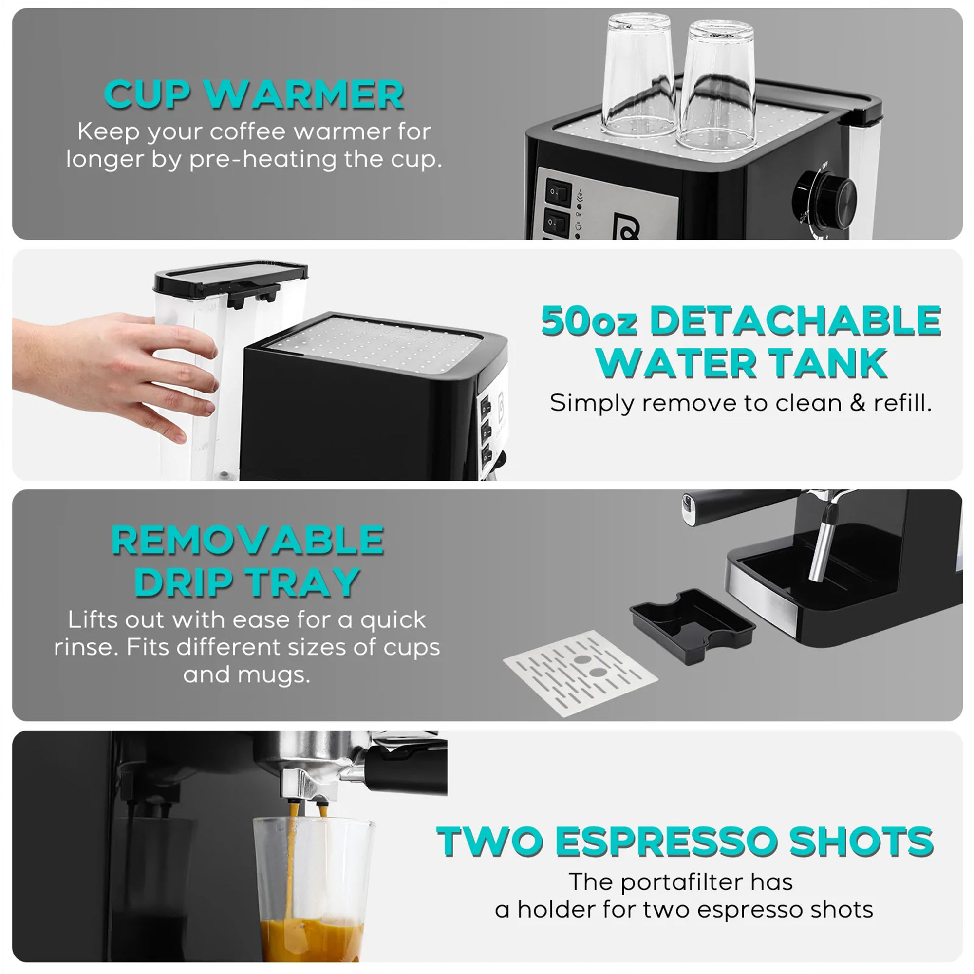 Casabrews 302275 Espresso-Machines - View #3