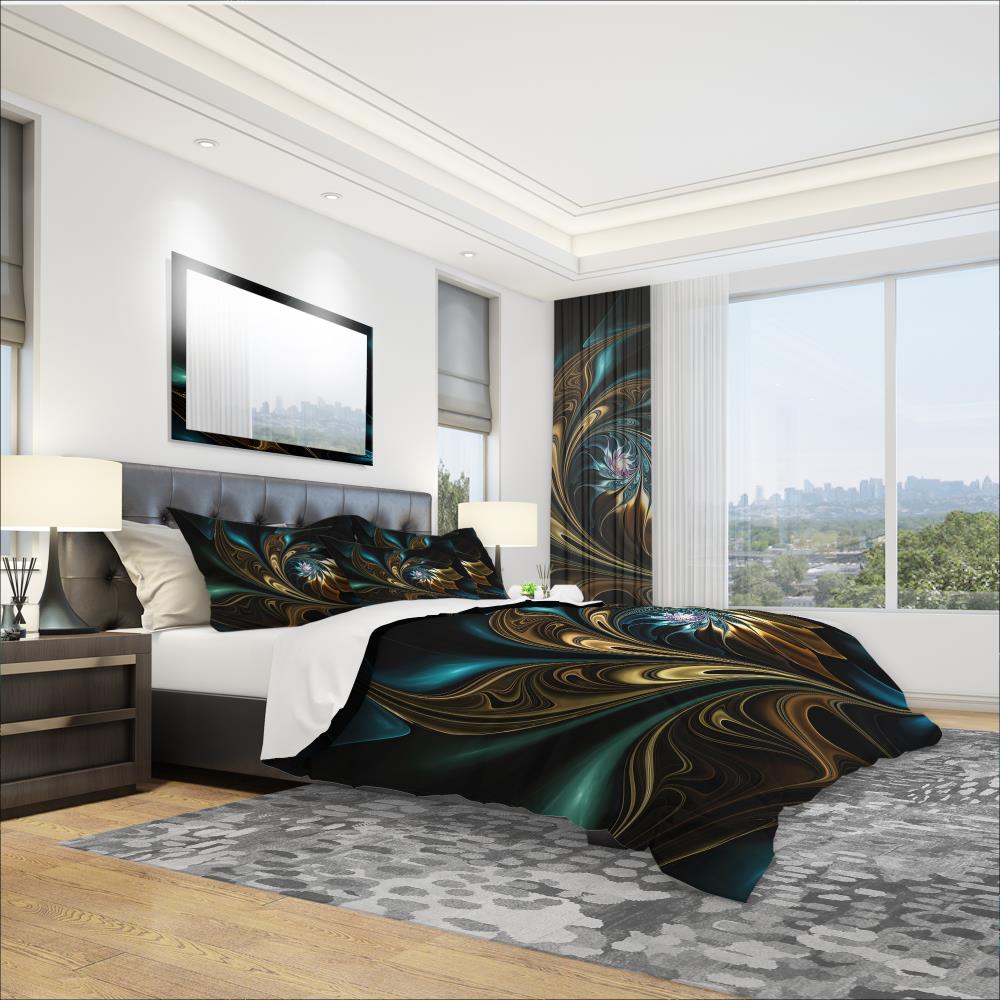 Designart BED12104-T 3 -Piece Blue Twin Duvet cover Set