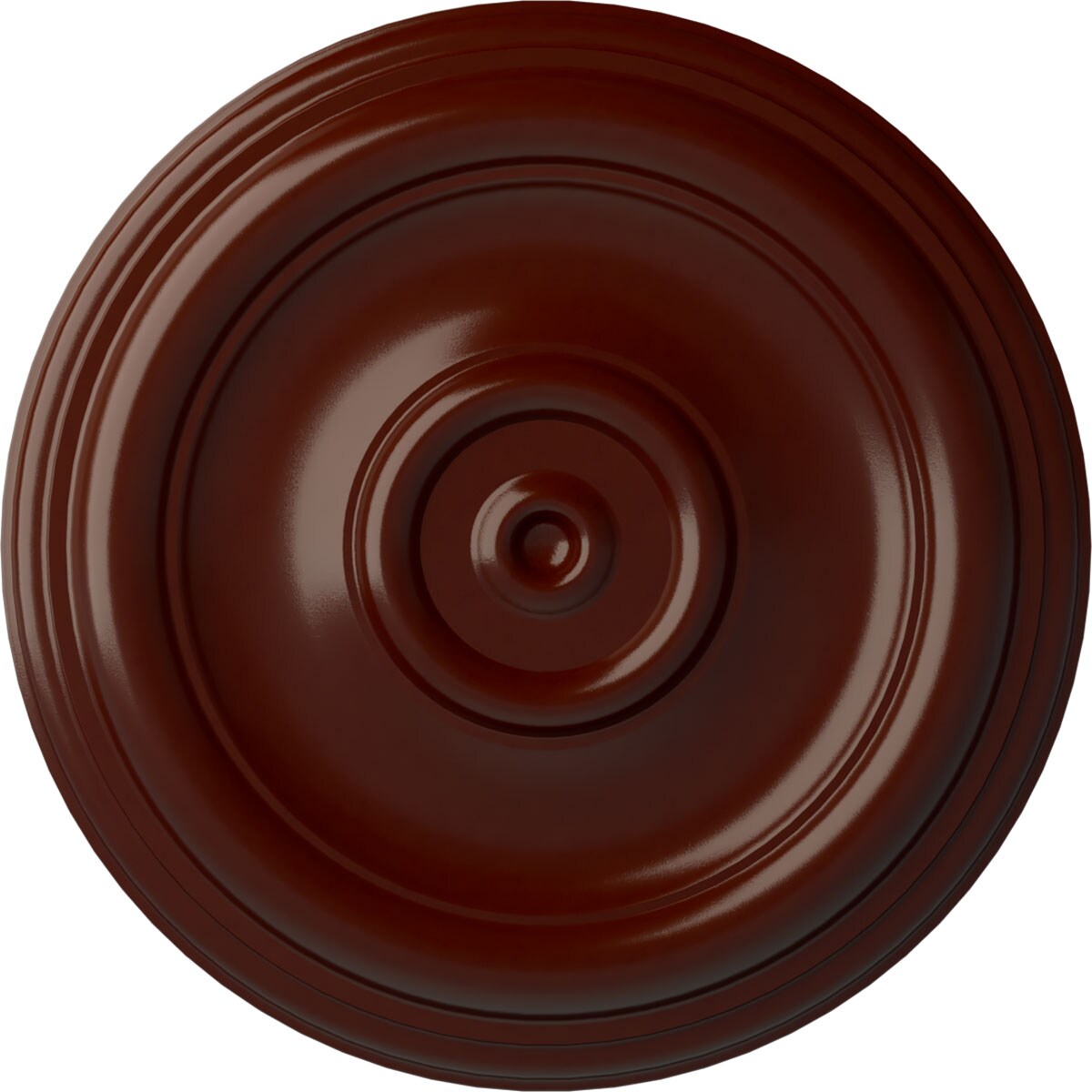 Ekena Millwork CM12TRBMF Traditional 12-in W x 12-in L Painted Brushed Mahogany Polyurethane Whole Ceiling Medallion