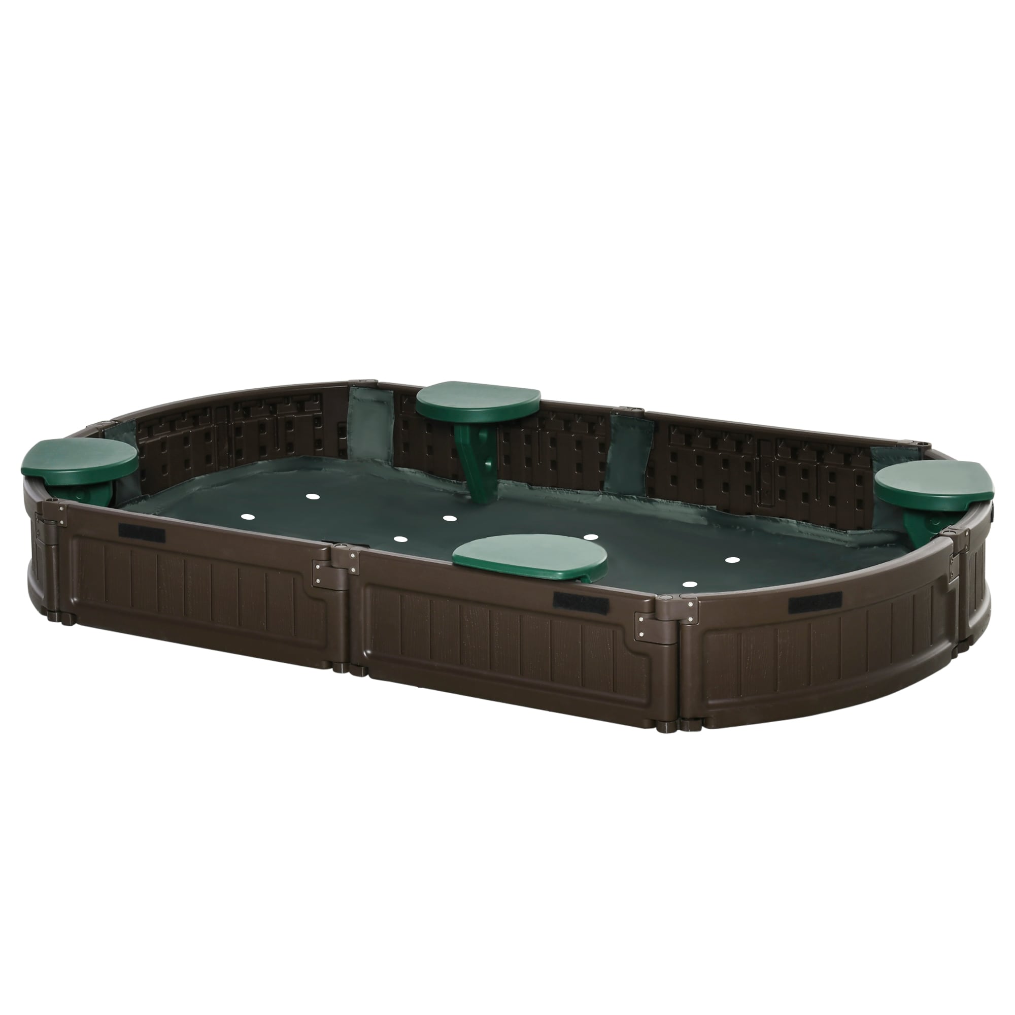 Runesay CY03 72-Inches x 41.3-Inches Brown Round Composite Sandbox