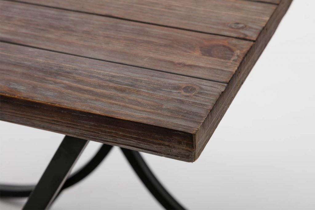 miriam folding industrial wood and metal cocktail table