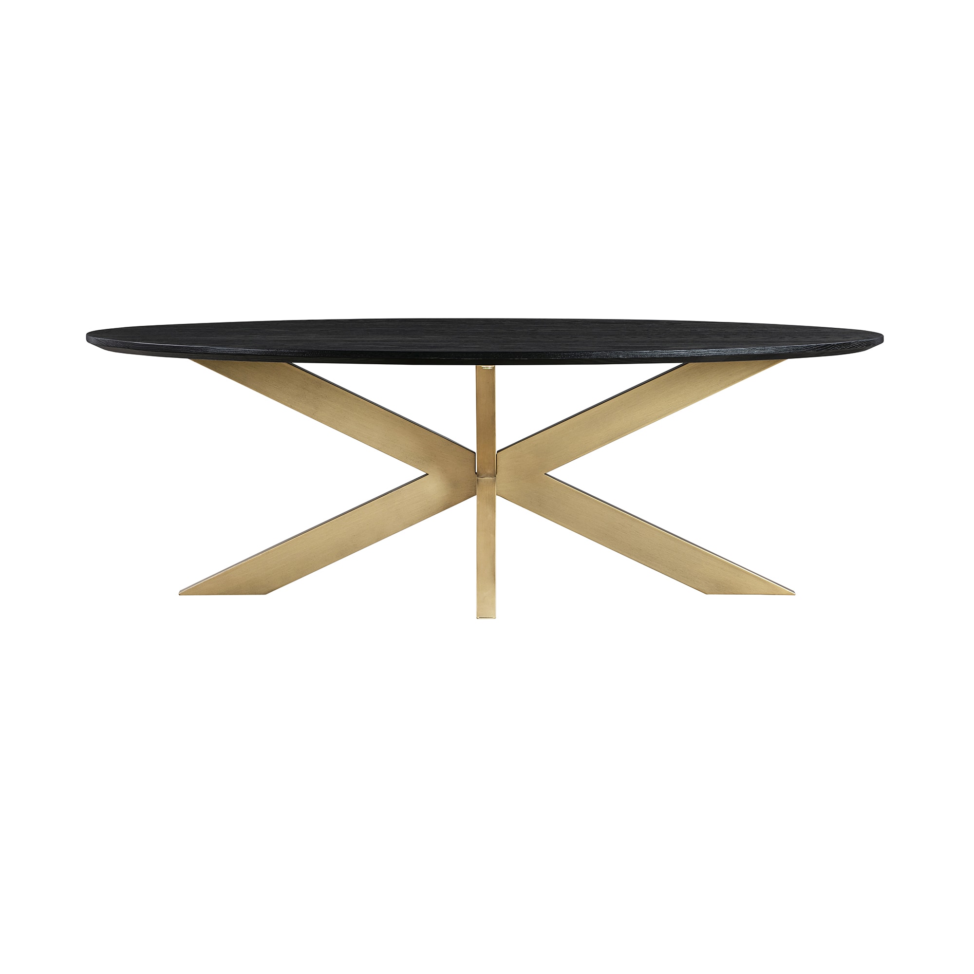 Armen Living LCLDDIBL Black Oak Wood Modern Coffee Table