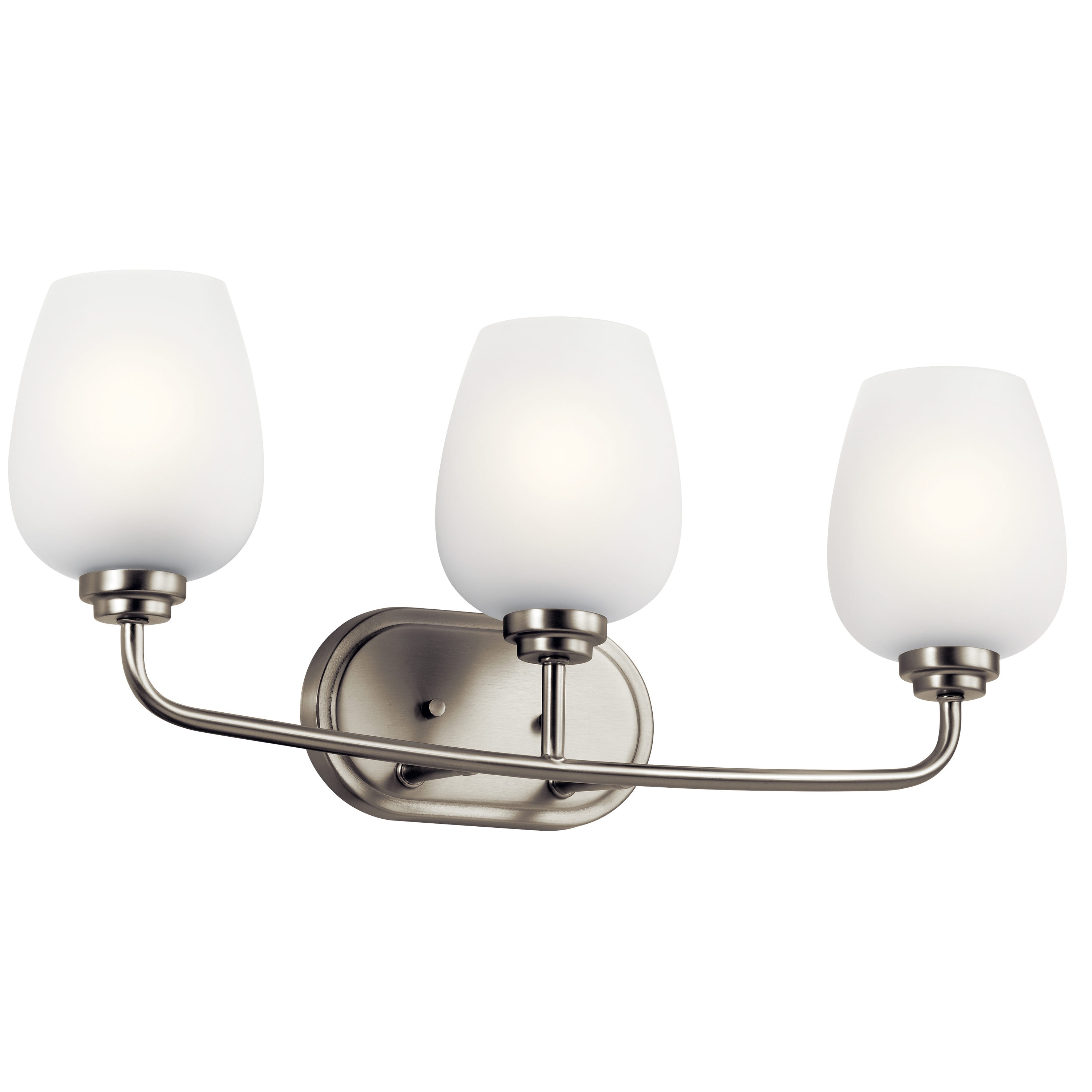 Kichler 45129NI Valserrano 24-in 3 -Light Brushed Nickel Traditional Vanity light