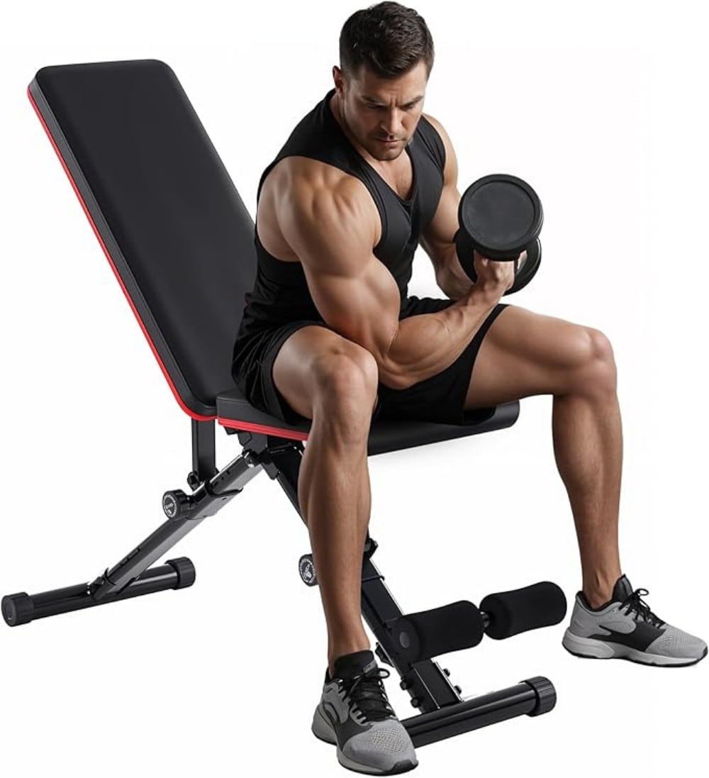 Siavonce XH54993 Adjustable Weight Bench Adjustable Standard Freestanding Weight bench