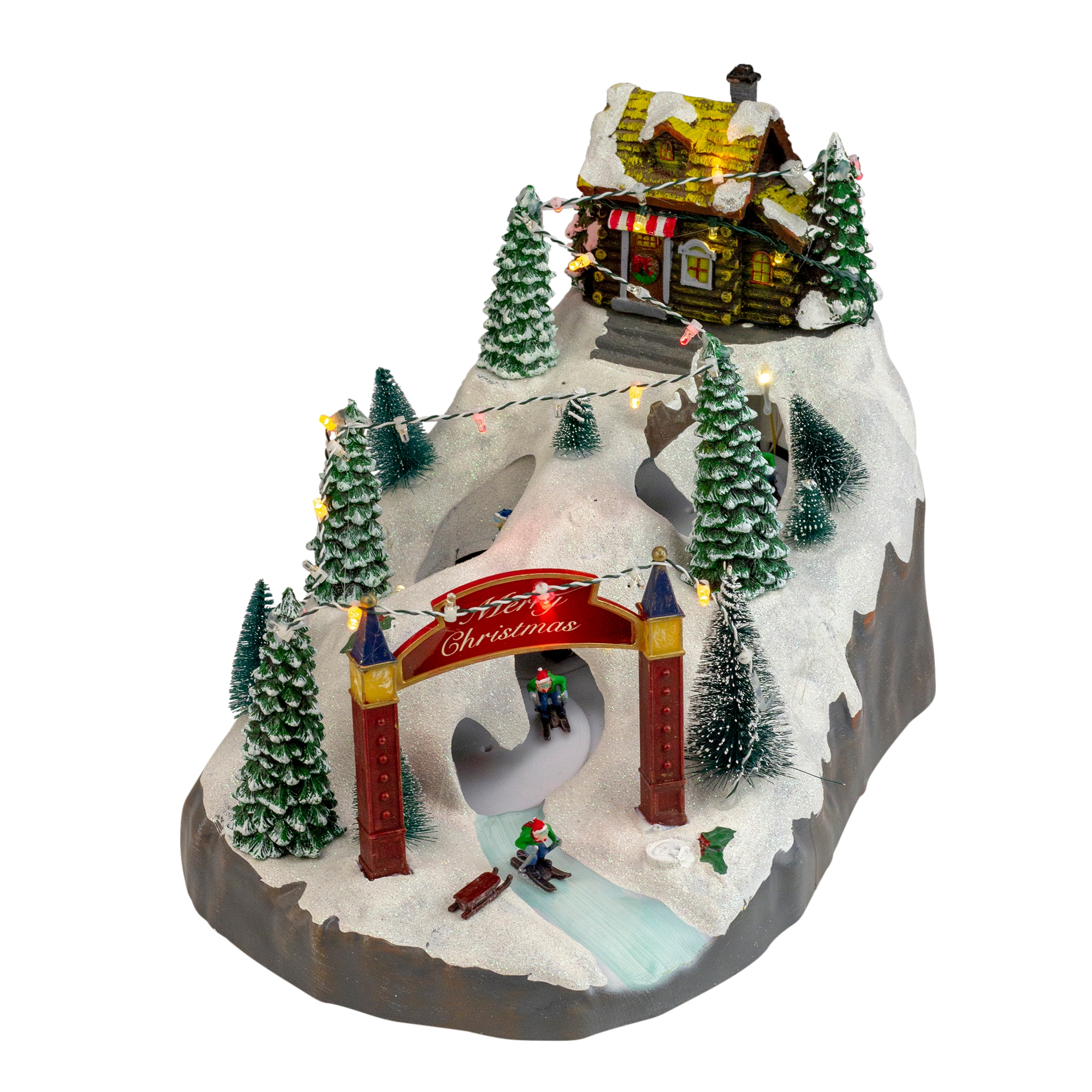 Northlight 34109651 9-in Lighted Merry Christmas Tabletop Decoration