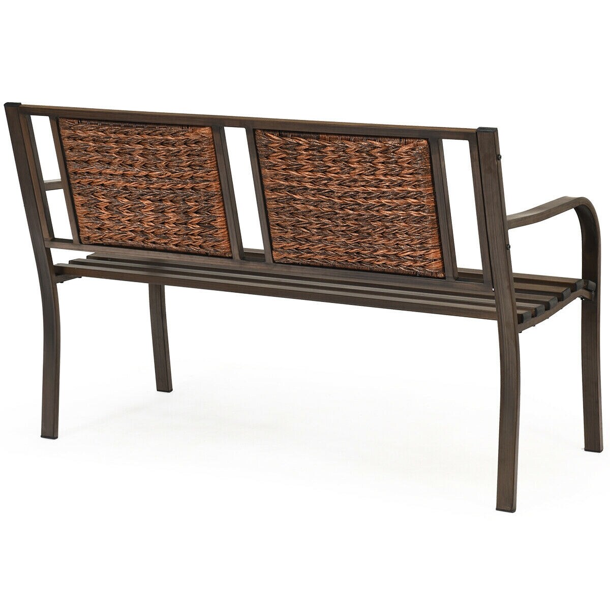 string rattan 2 seater bench