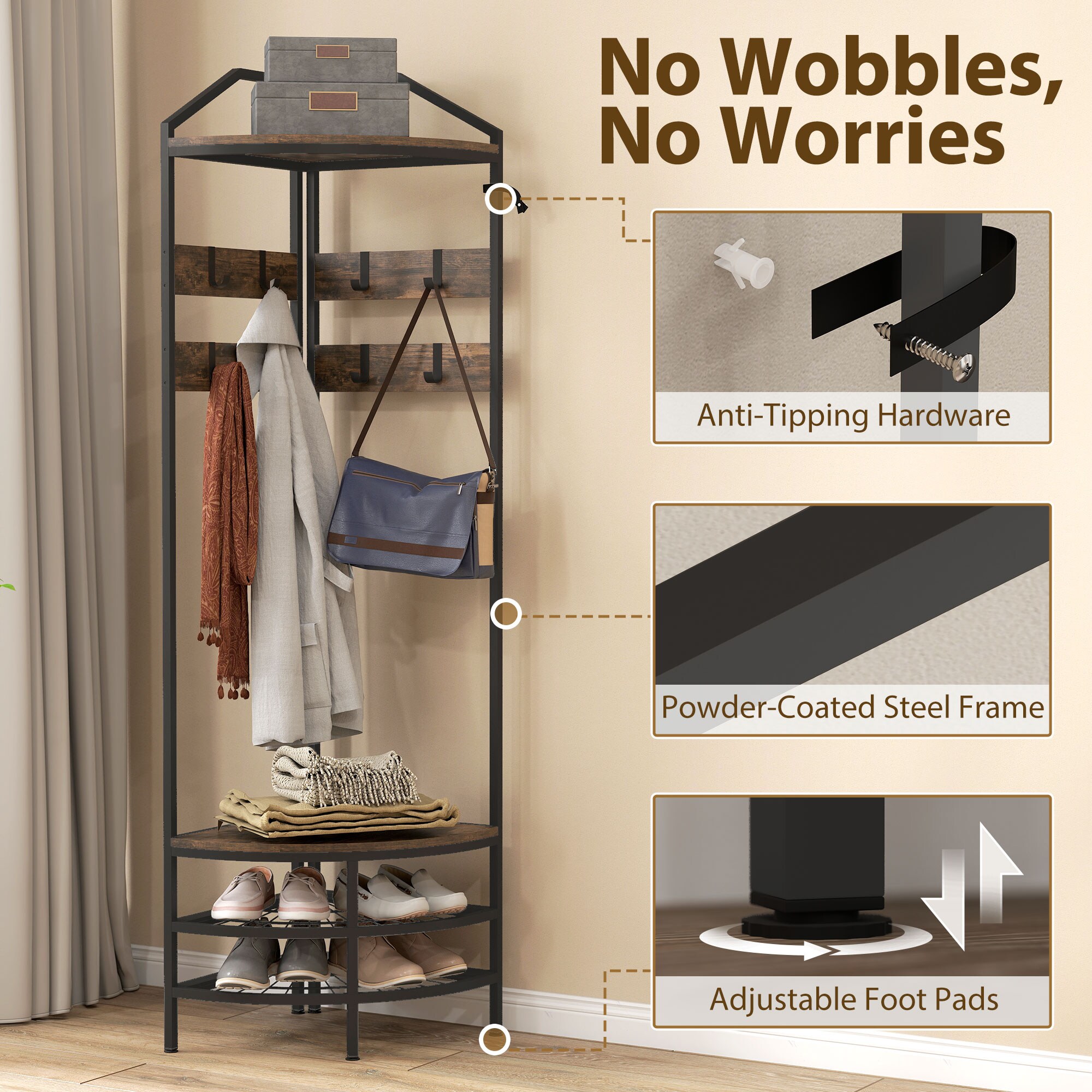 HomCom 837-616V80RB Hall-Trees - View #6