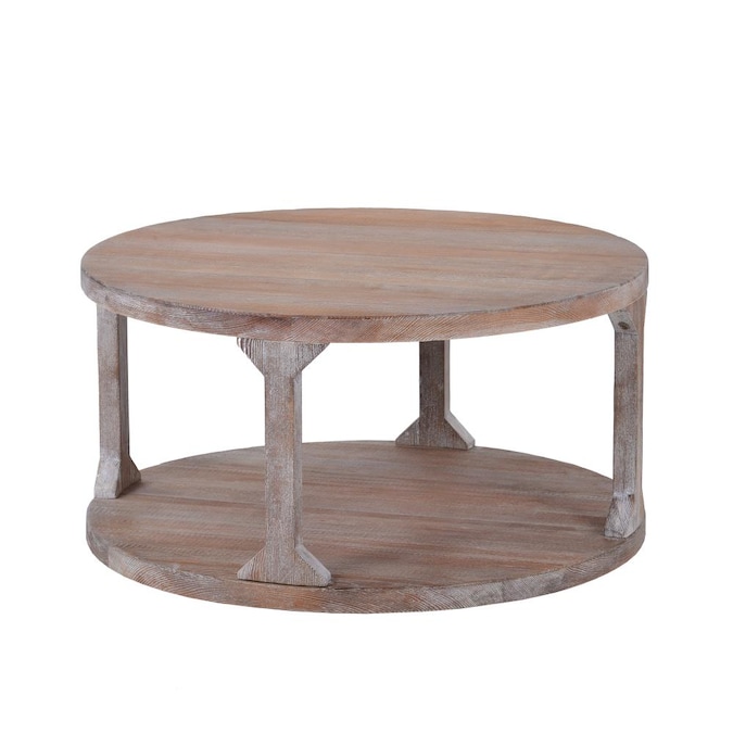 Casainc Round Rustic Coffee Table Solid, Rustic Round Solid Wood Coffee Table