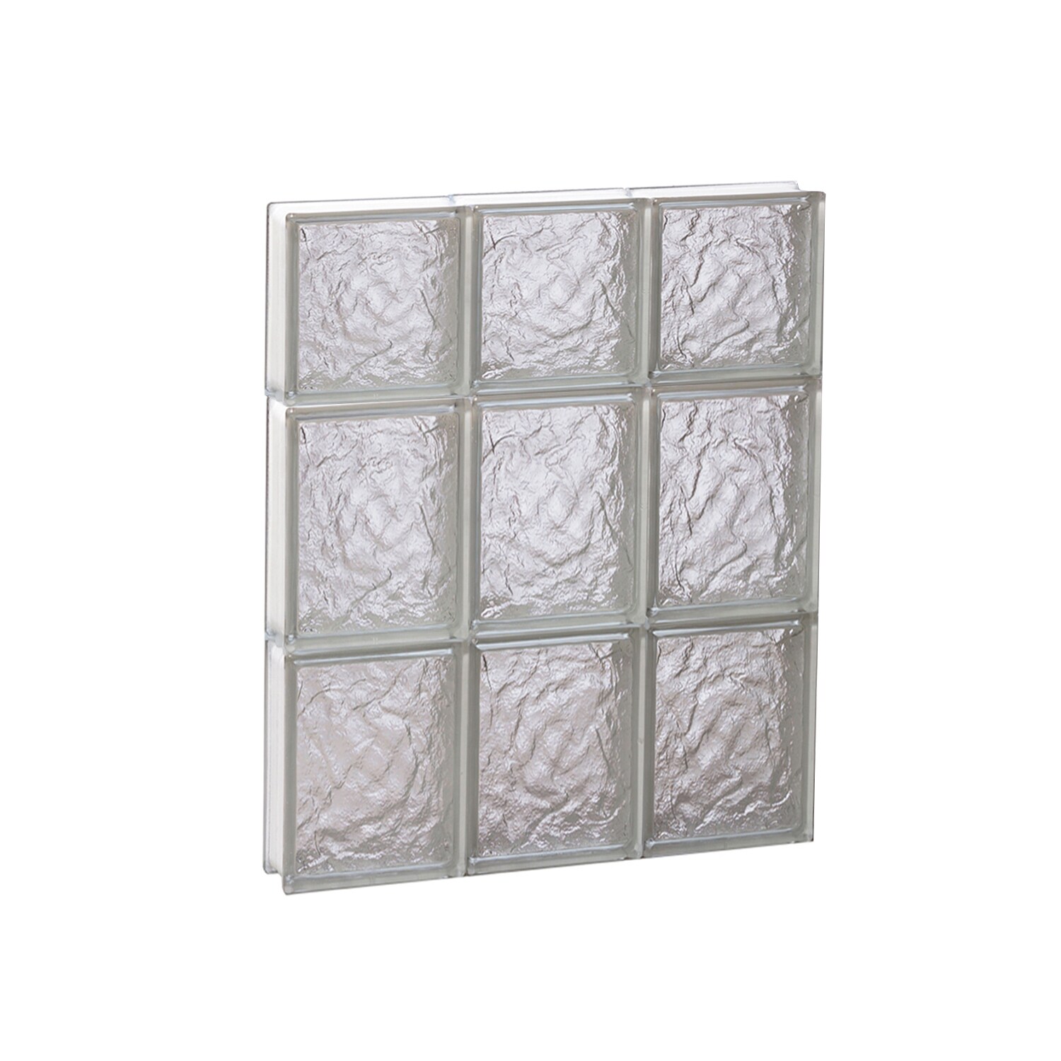 REDI2SET S1822IS Ice Glass 17-1/4-in x 21-1/4-in Frameless Replacement Glass Block Window