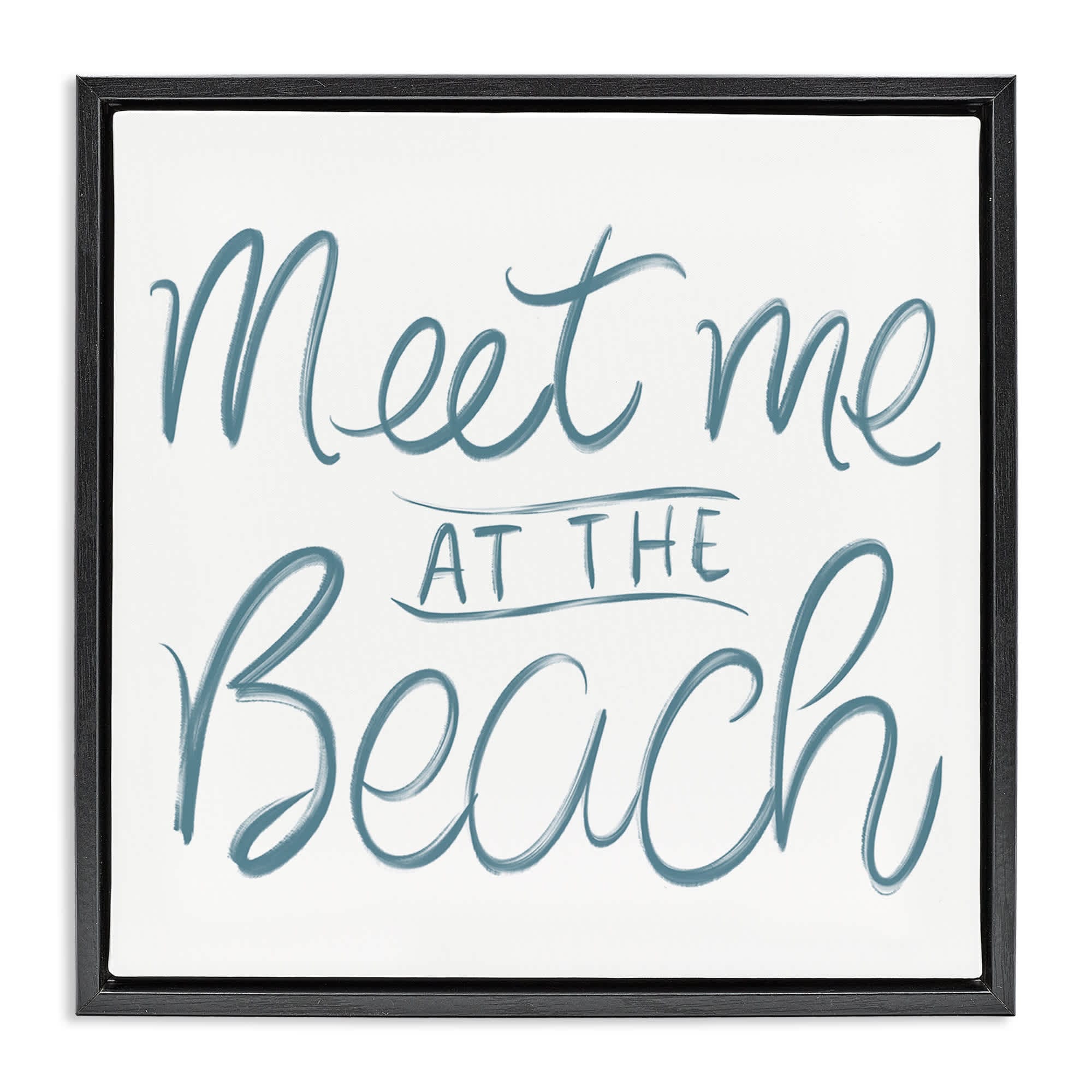 Stupell Industries BS-835-FFB-24X24 Minimal Meet At Beach Floating Frame design by SunDance Group