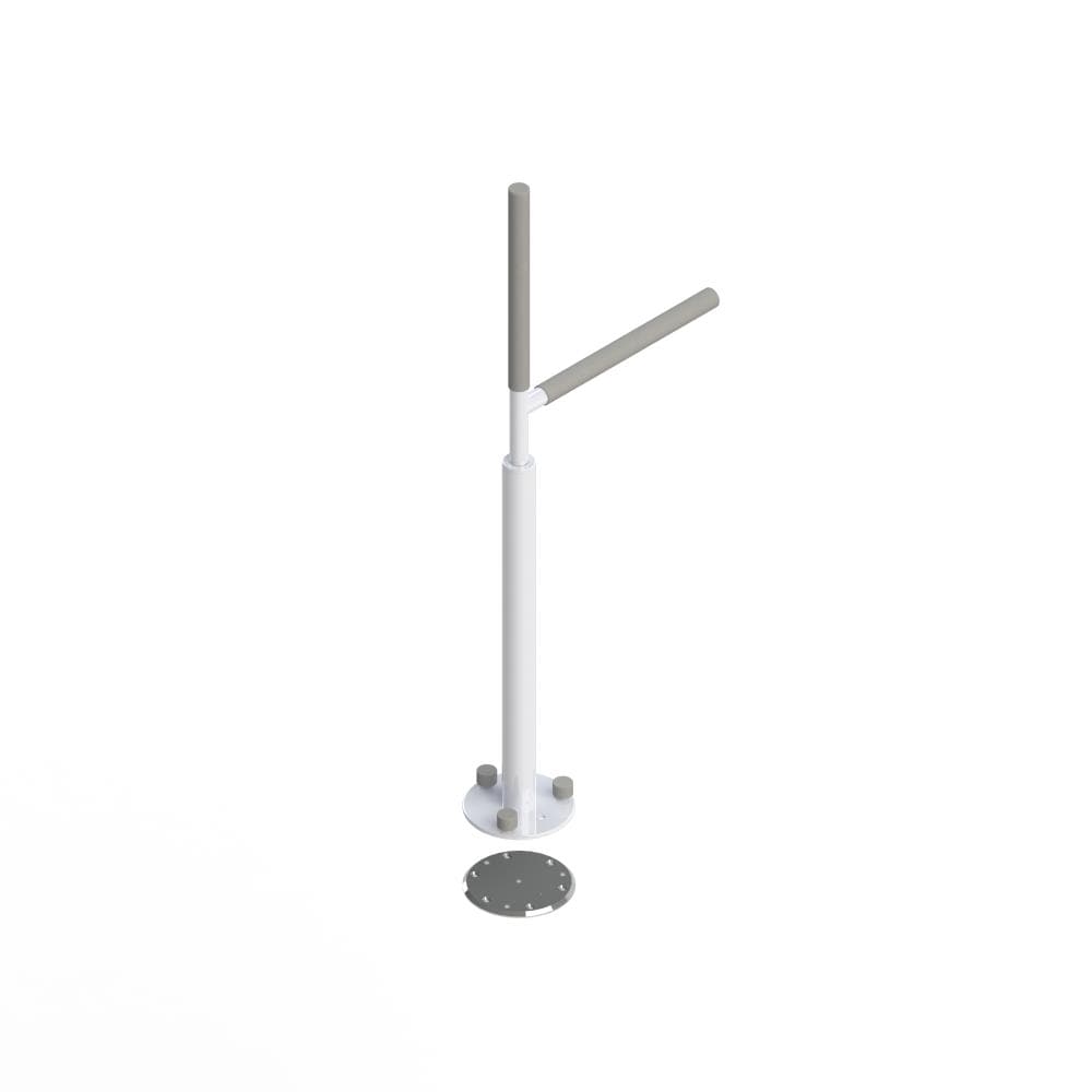 HealthCraft AR-PT 5-in White Floor-mounted Grab Bar ( 300-lb Weight Capacity )