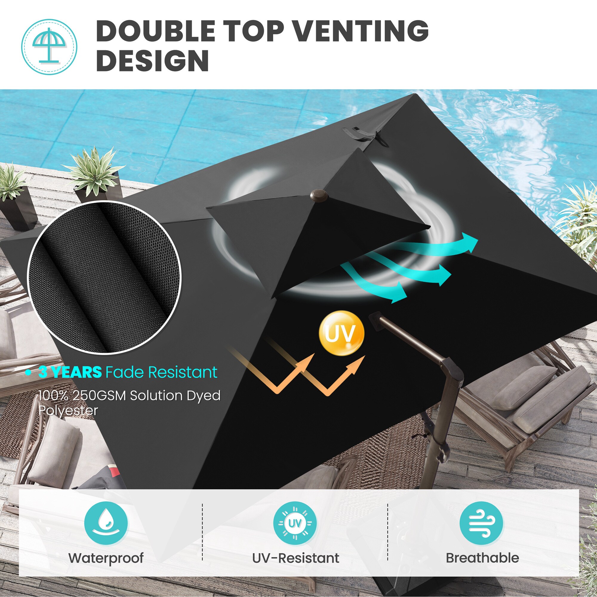 Crestlive Products CL-PU046BLK Umbrellas-2 - View #3