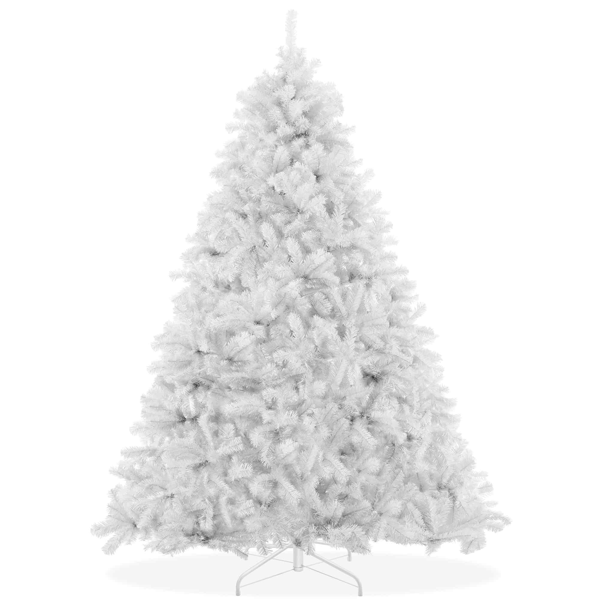 Casafield SZN-TR-437H-WHT 7.5-ft White Spruce Artificial Holiday Christmas Tree with Metal Stand