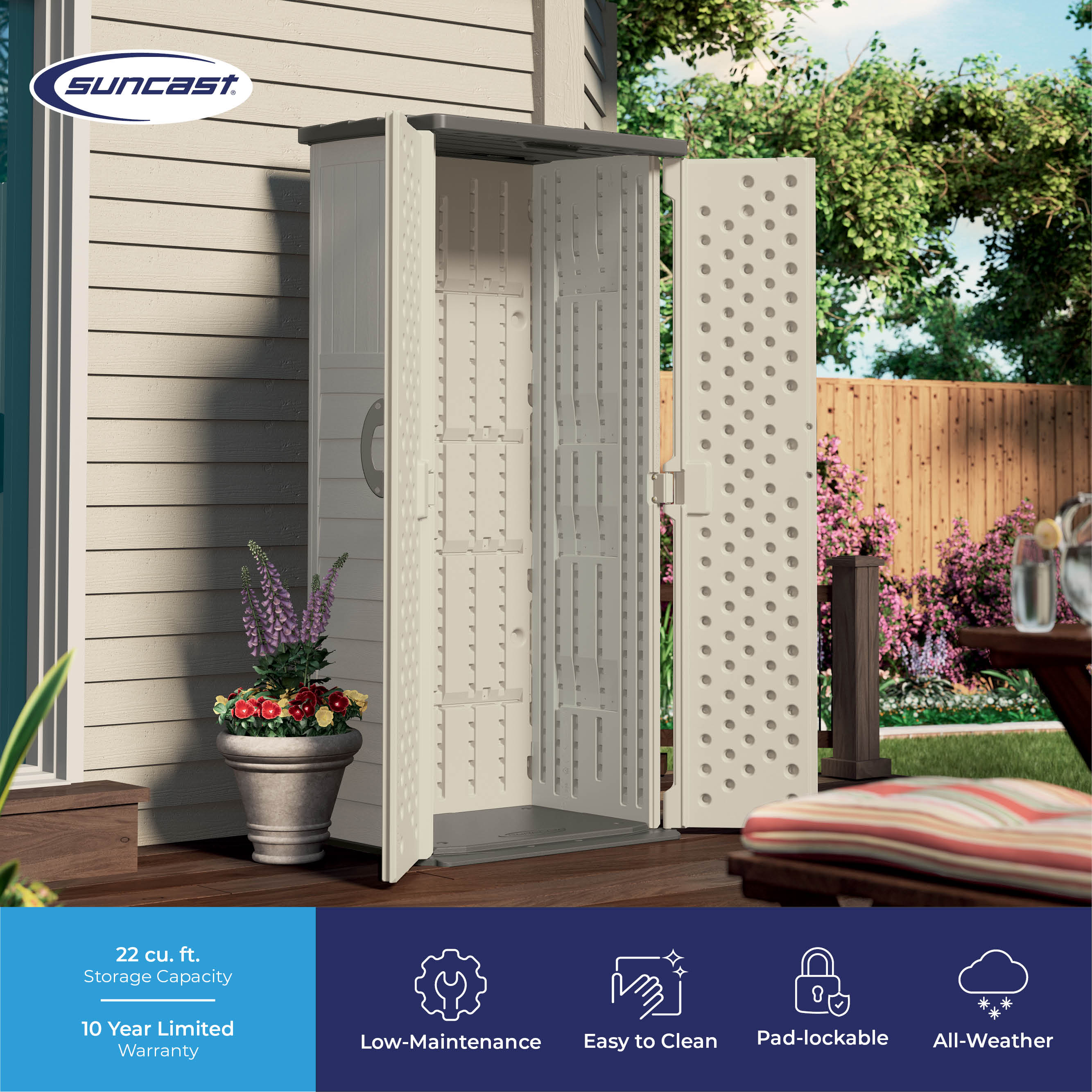 Suncast BMS1250 Vinyl-Resin-Storage-Buildings - View #10