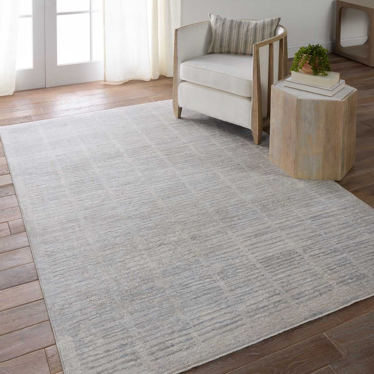 Jaipur Living BRG156592 Light Gray Indoor Stripe Runner Rug