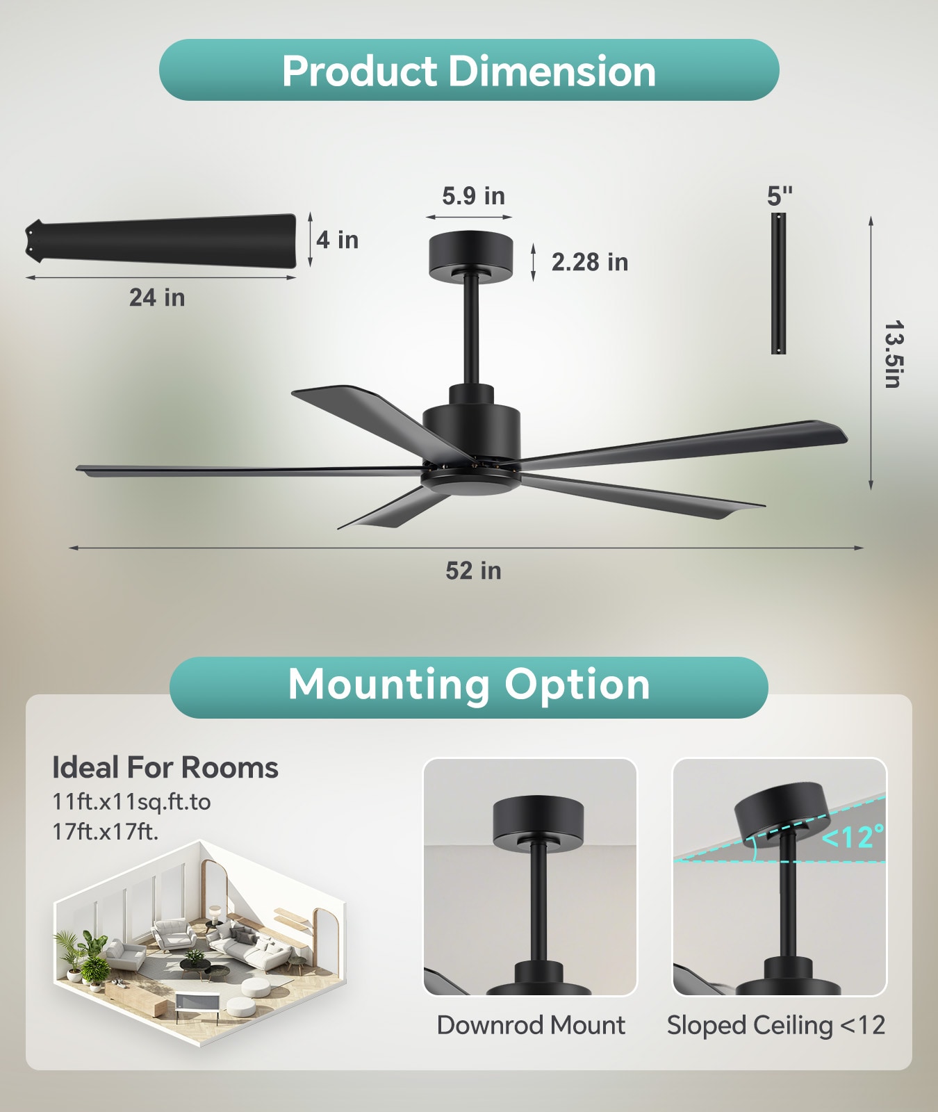 Breezary 30010-AB-T Ceiling-Fans - View #9