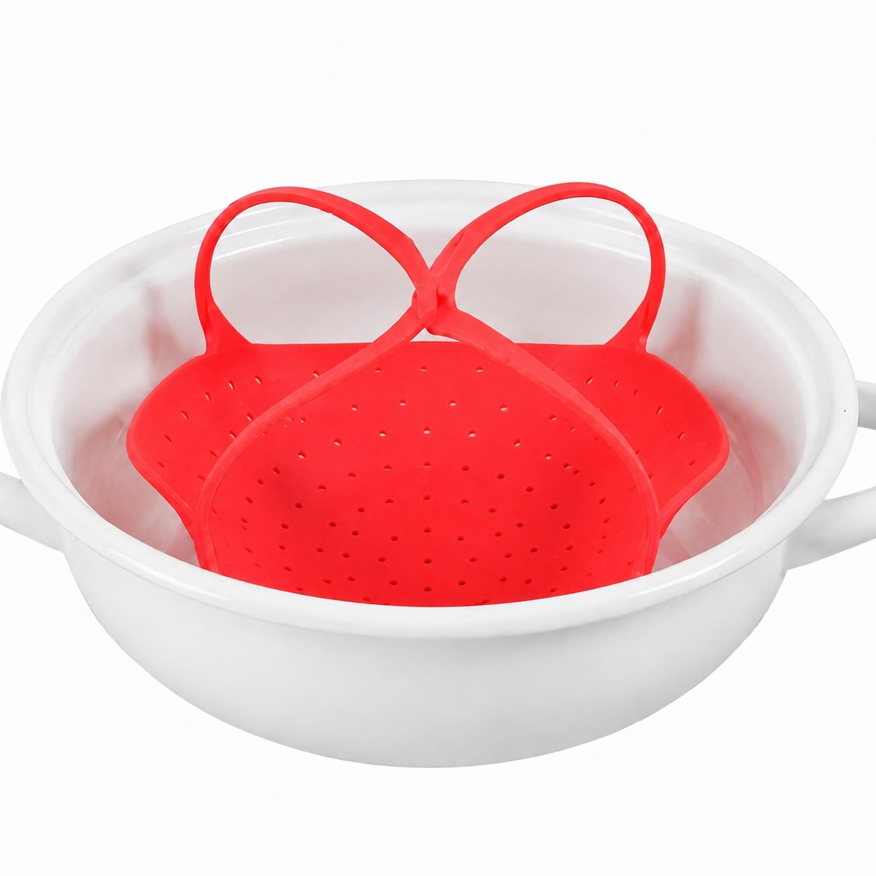 Aoibox  Foldable Food Grade Silicone Steamer Basket Insert for Cooking Pots Dishwasher Safe Heat Resistant to 428F