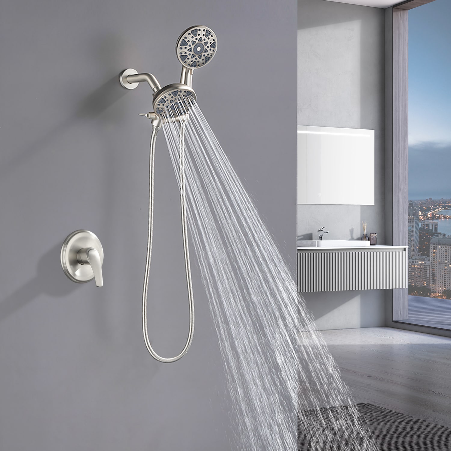 WELLFOR YBT1204HNS Showerhead-Bar-Panels - View #3