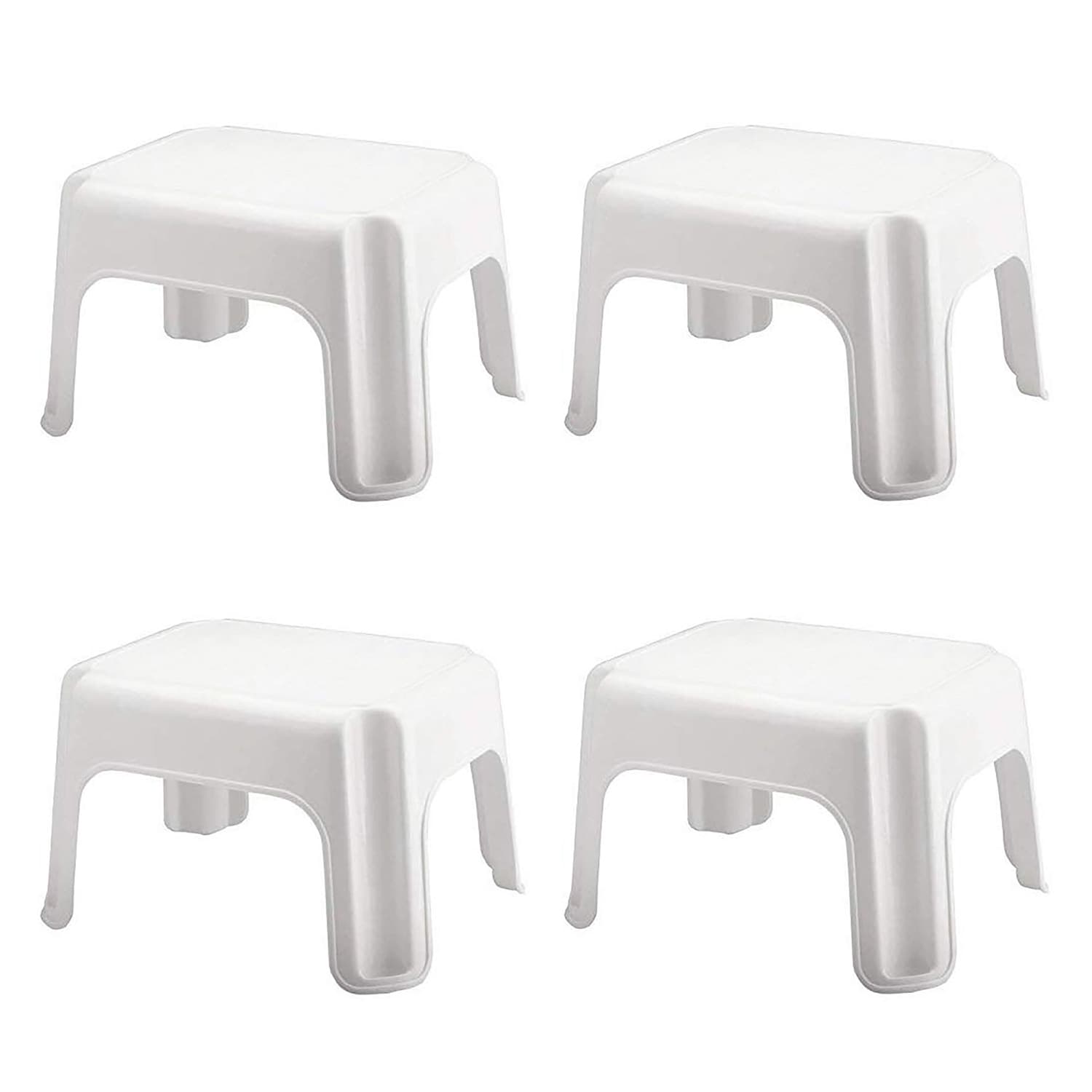 Rubbermaid  Durable Plastic Step Stool w/ 300-LB Weight Capacity White (4-Pack)