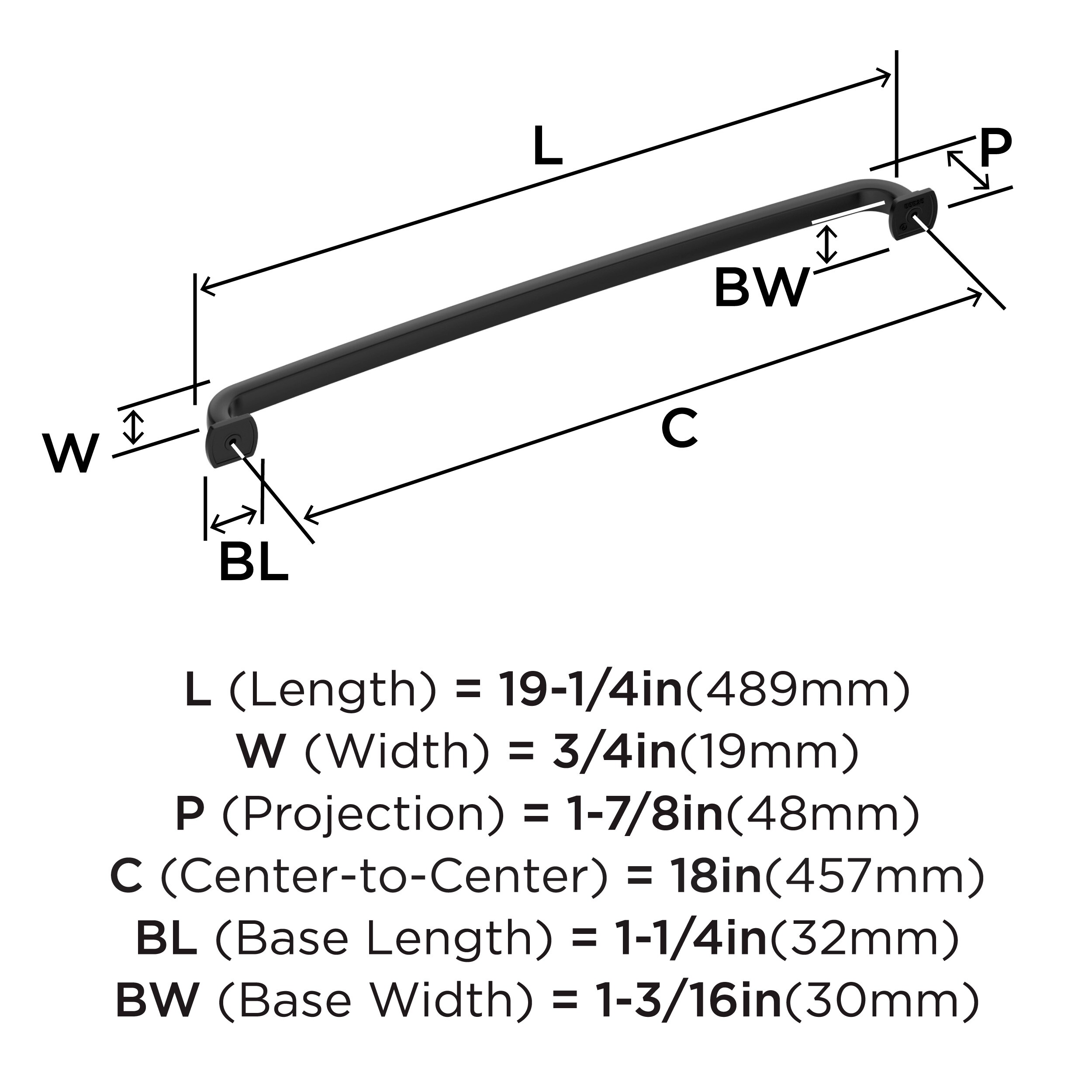 Amerock BP55525FB Cabinet-Pulls - View #4
