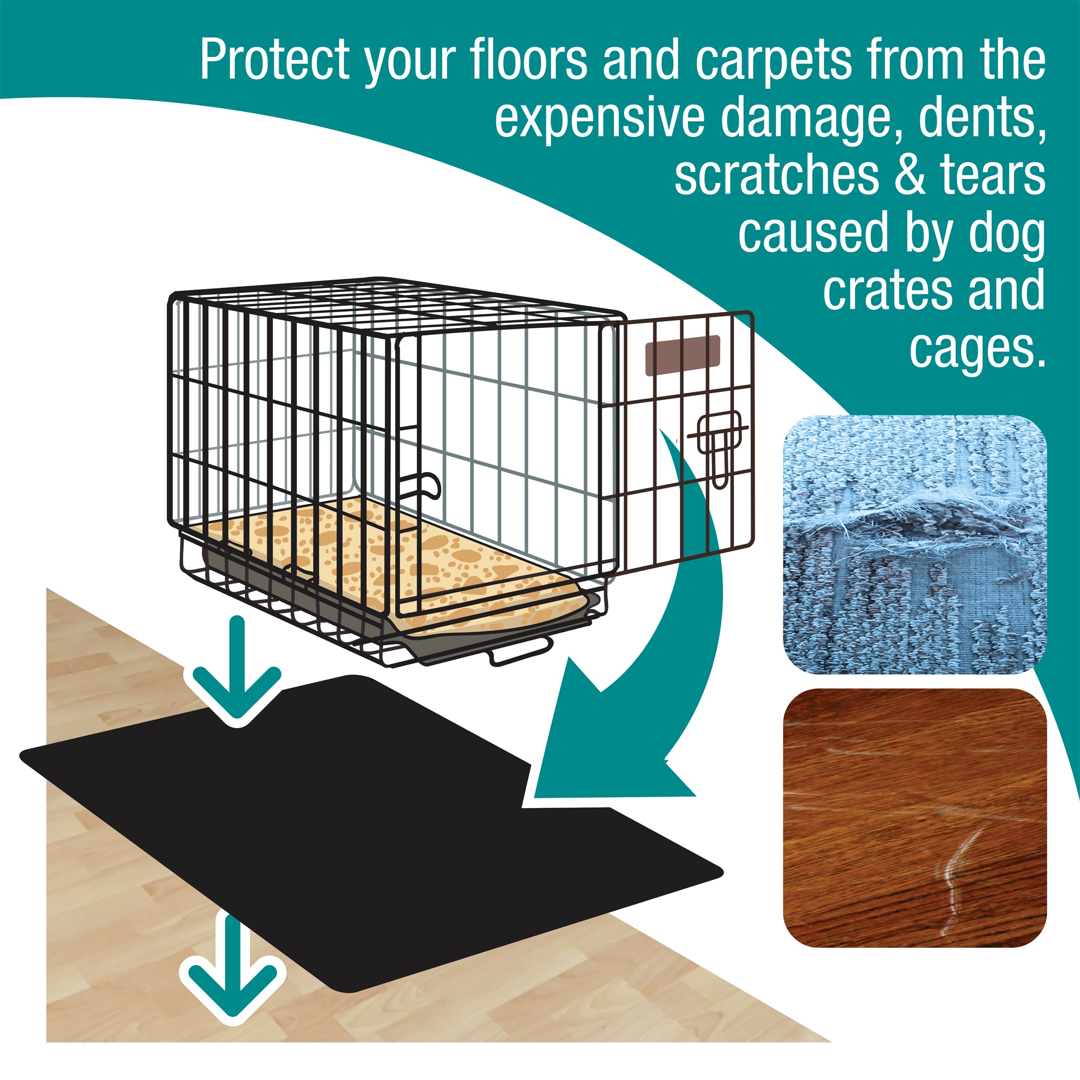 DII X-Large Gray Stripe Cage Mat - 25x39-in - Non-Slip Back - Machine  Washable - Pet Kennel & Crate Accessories - Dog/Cat - Extra Large in the Pet  Kennel & Crate Accessories