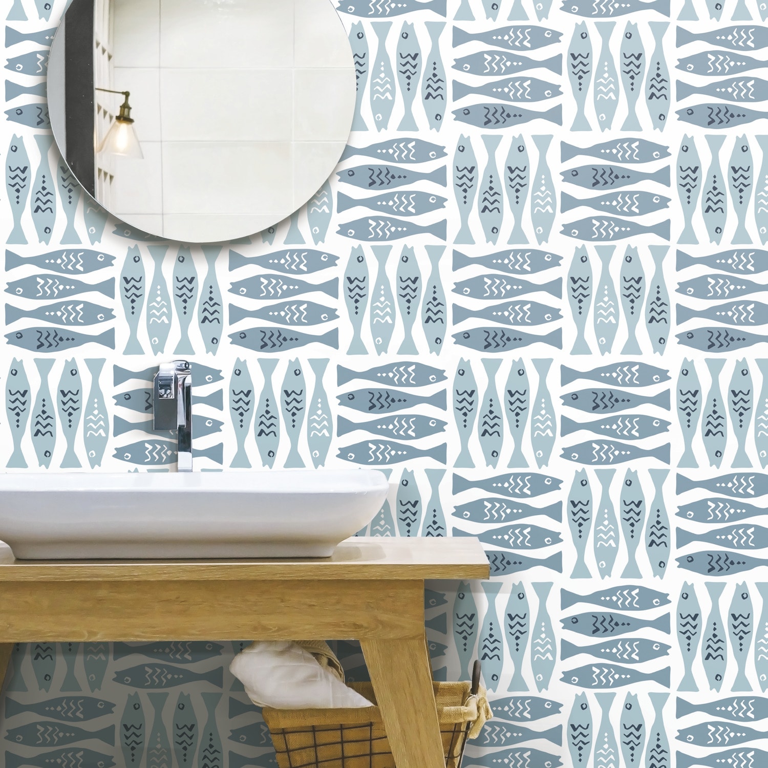 NextWall Koi Fish 216 x 205 Peel and Stick Wallpaper in Metallic  Champagne and Grey  NFM