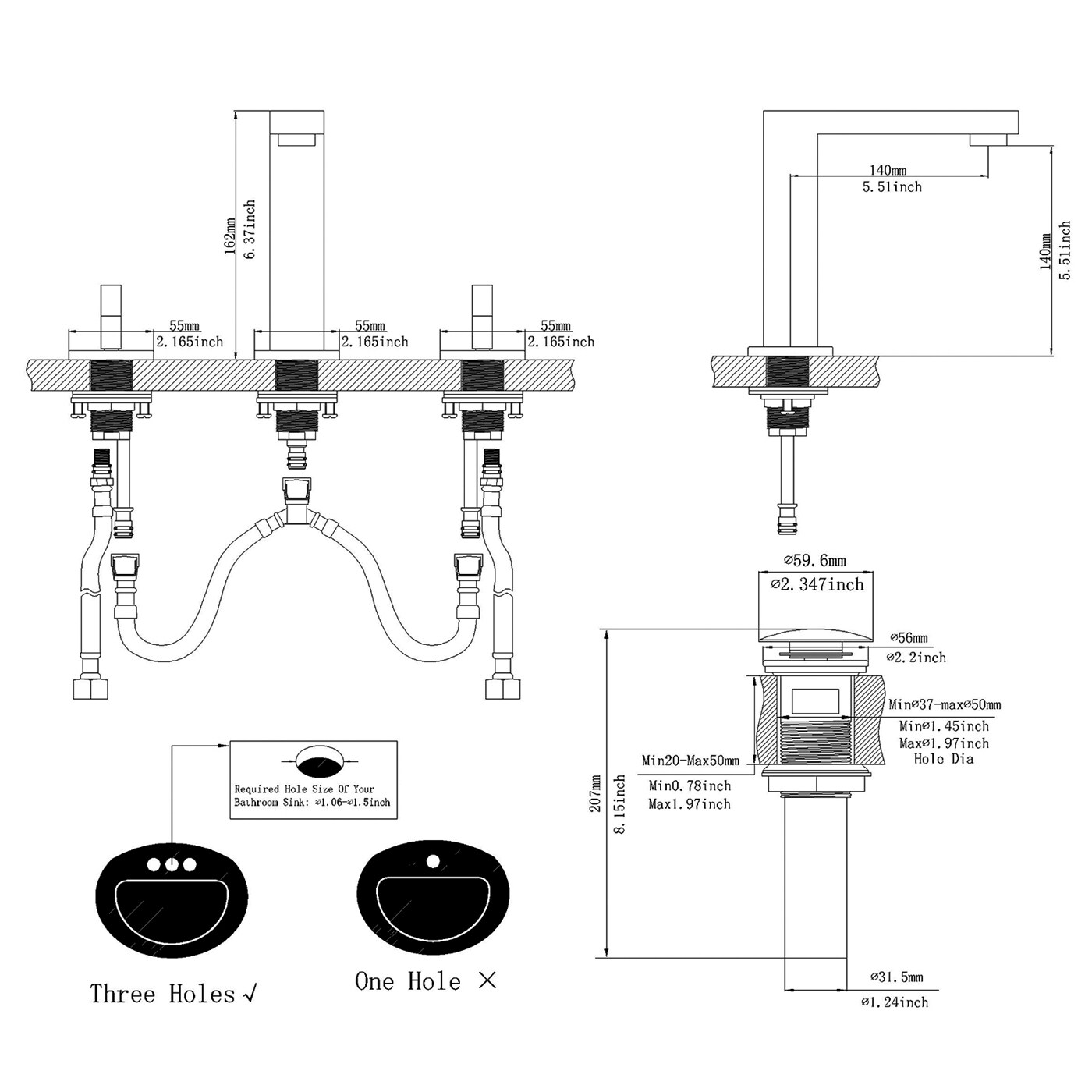 WELLFOR BFT5202GB -WF Lavatory-Faucets - View #5