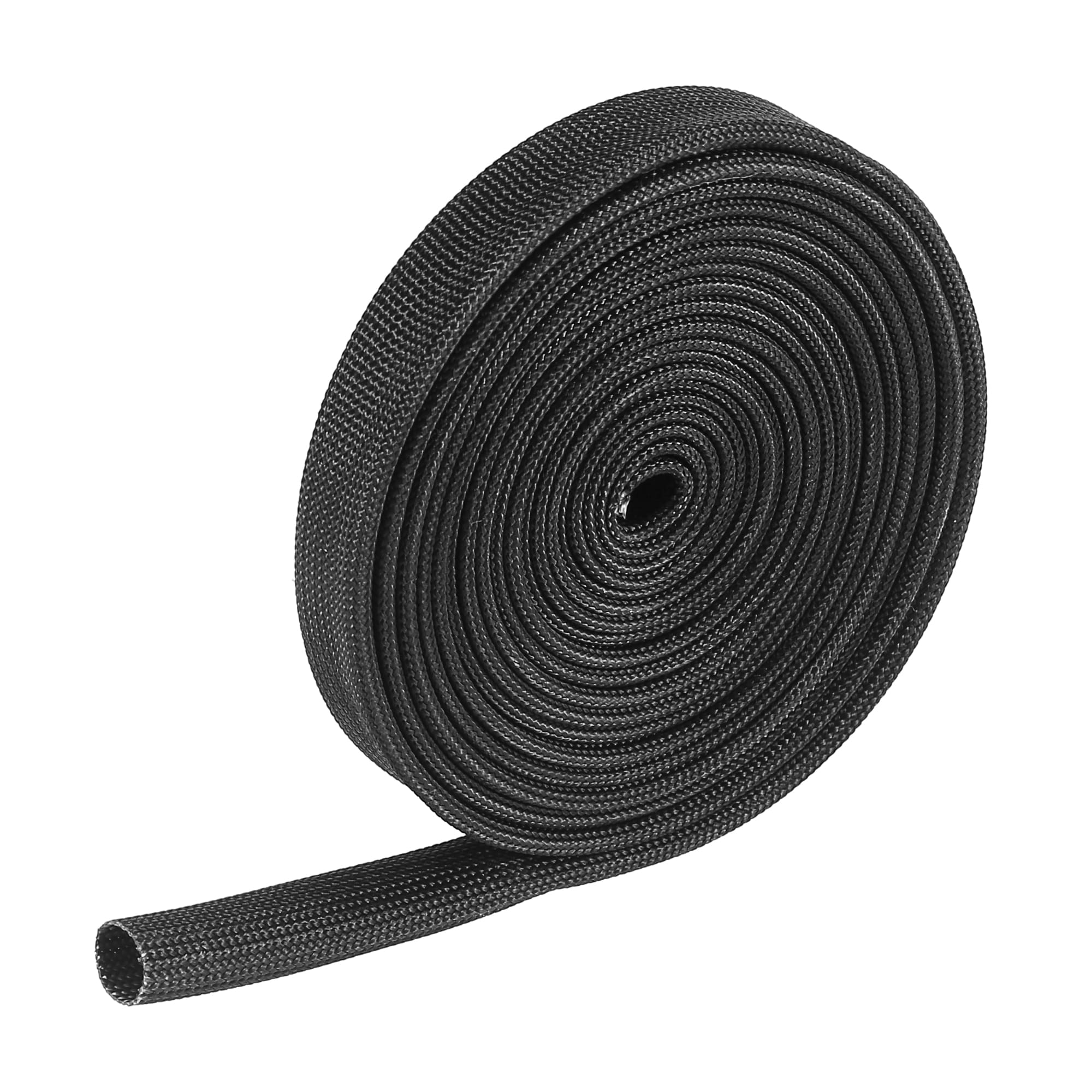 Unique Bargains Fiberglass Heat Wire Shield Sleeve Heat High Temp Shield Adjustable Heat Shield 10ft 12mm 1/2Inch Black for Car Wire Loom Protection