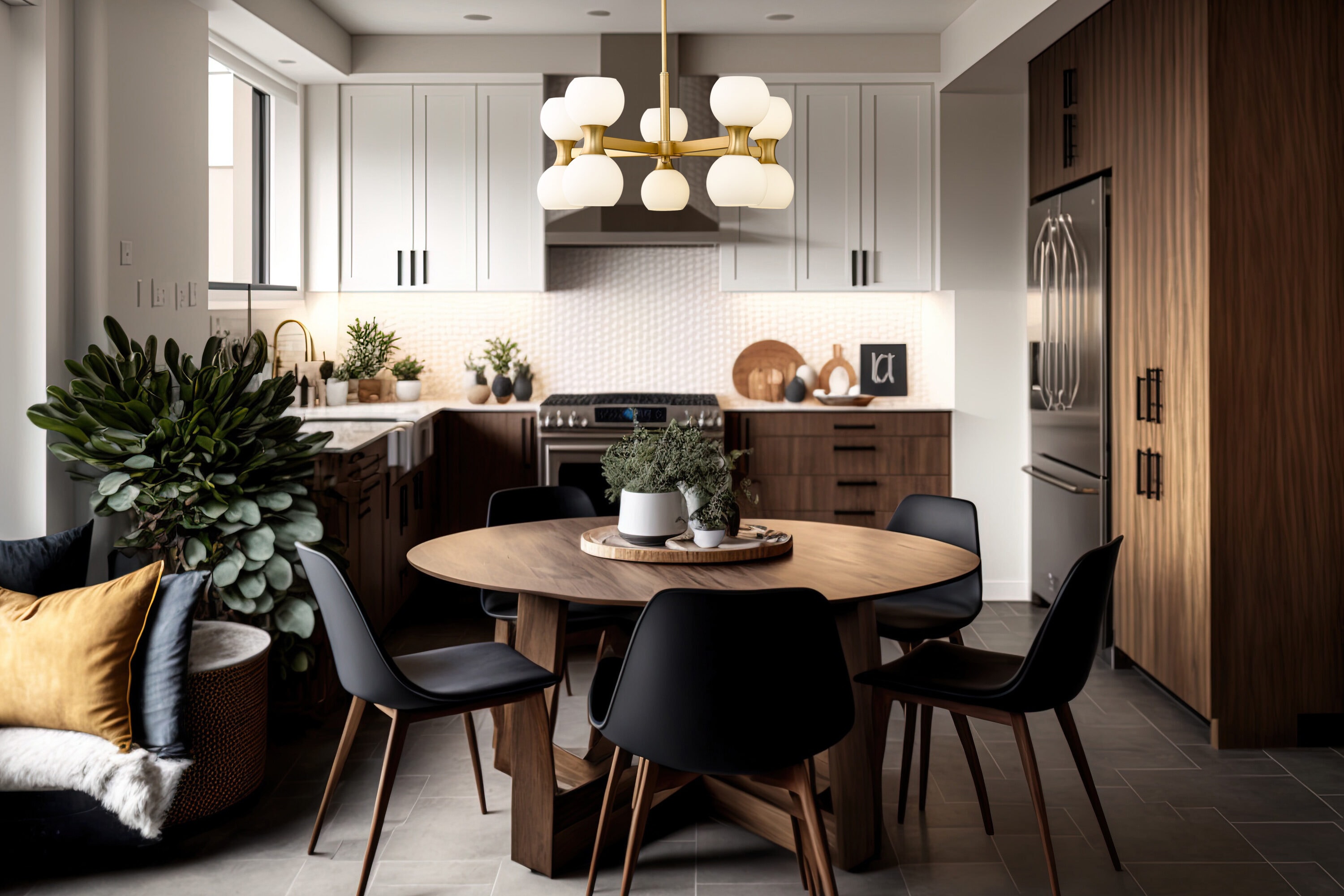 Modern Gold 10-Light Chandelier with Opal Glass Shades