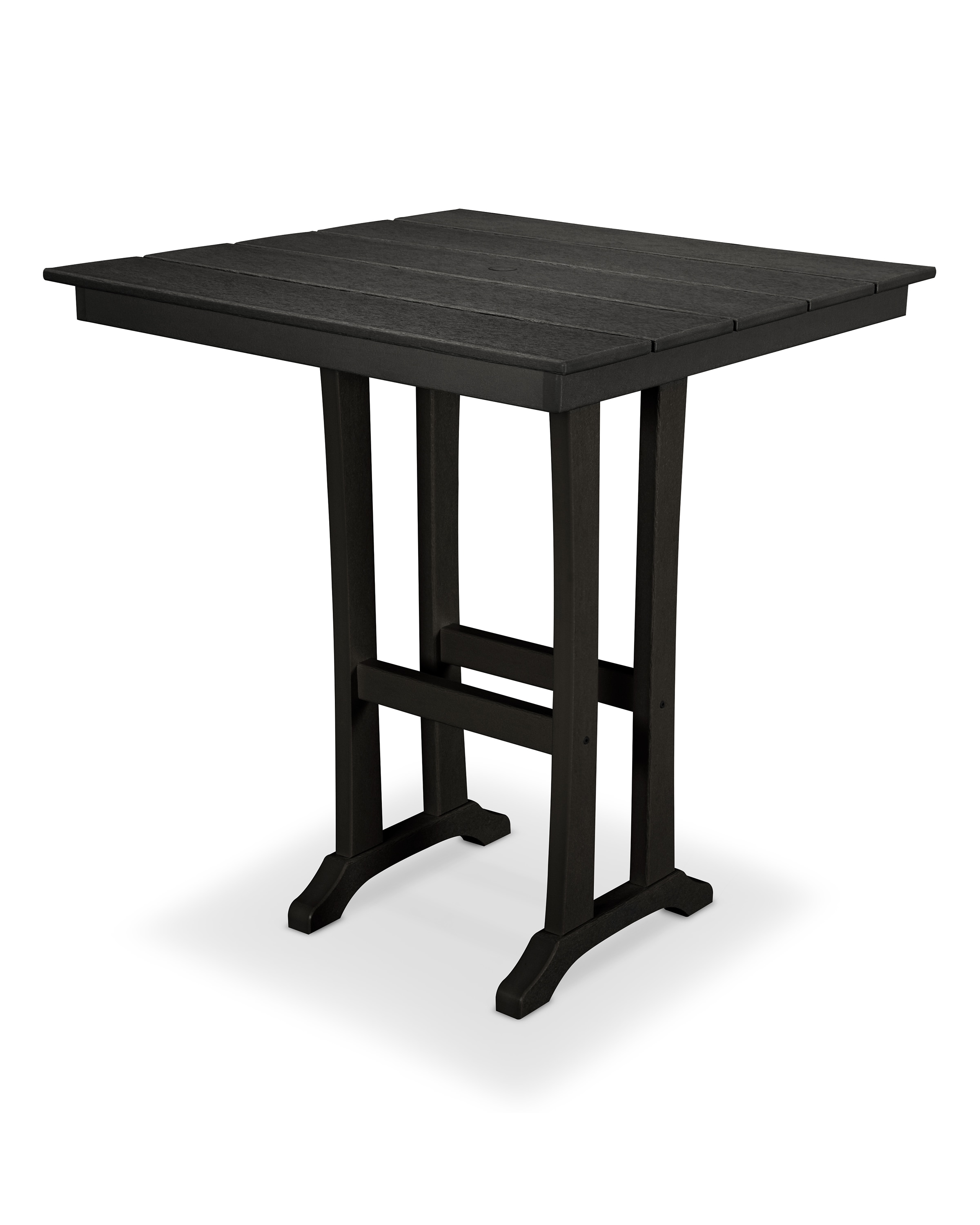 Trex Outdoor Furniture TXPLB81-T1L1CB Tables Square Outdoor Bar height Table 37.5-in W x 37.63-in L with Umbrella Hole