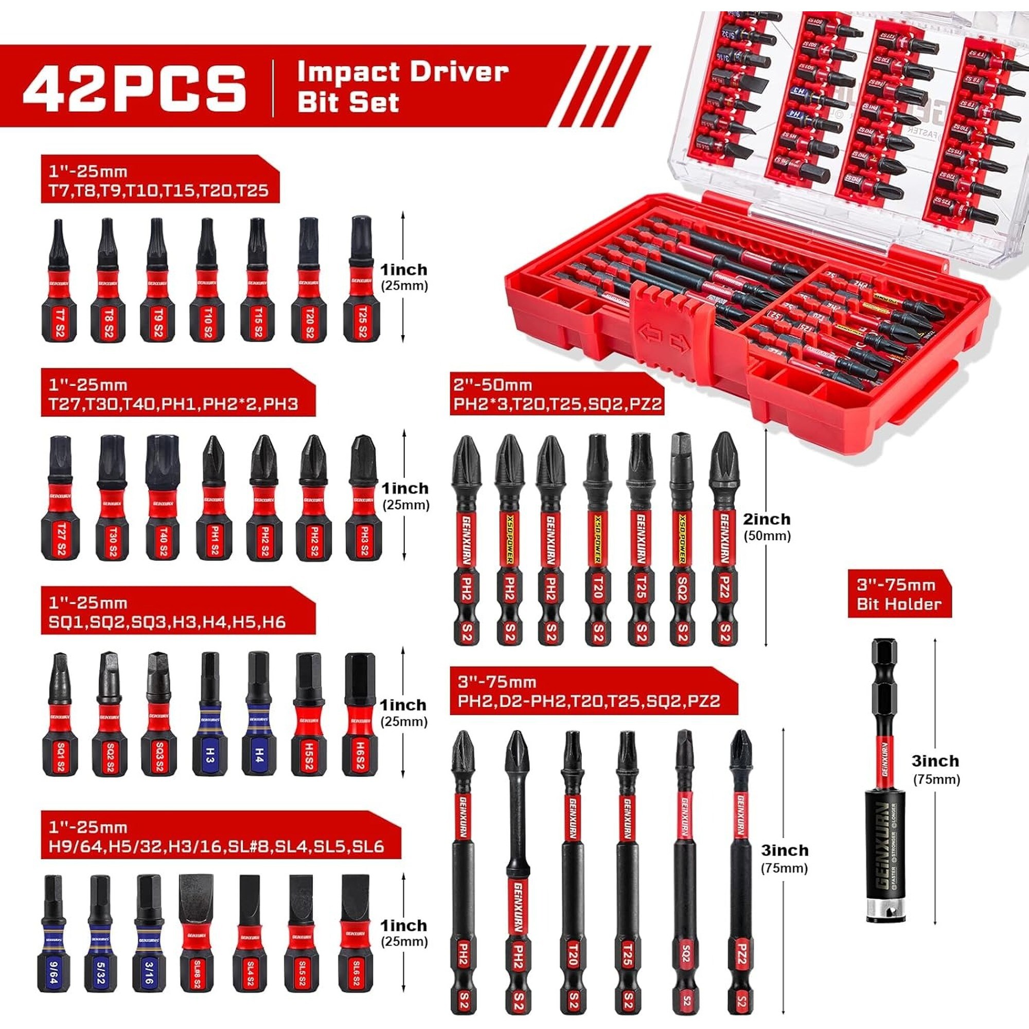 Angel Sar L2MJA615IDB02 Impact-Screwdriving-Bits - View #2