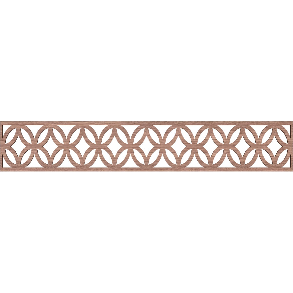 Ekena Millwork MLDA08X46CROWA Crosby Fretwork Flat Trim 8-in x 3.89-ft Walnut Brown Unfinished 2157512 Pierced Wall Panel Moulding