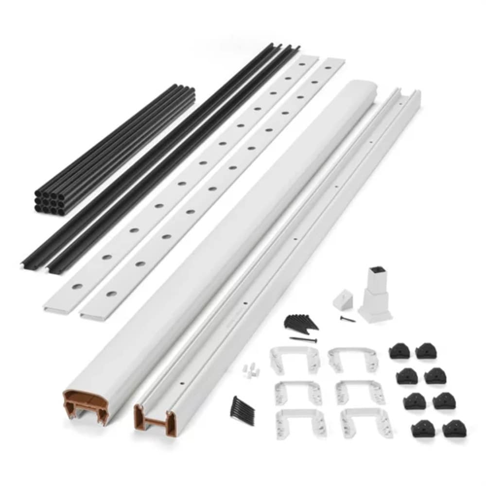 Trex WTRD0836SRKFS Transcend 8-ft x 36-in Classic White Composite Deck Stair Rail Kit