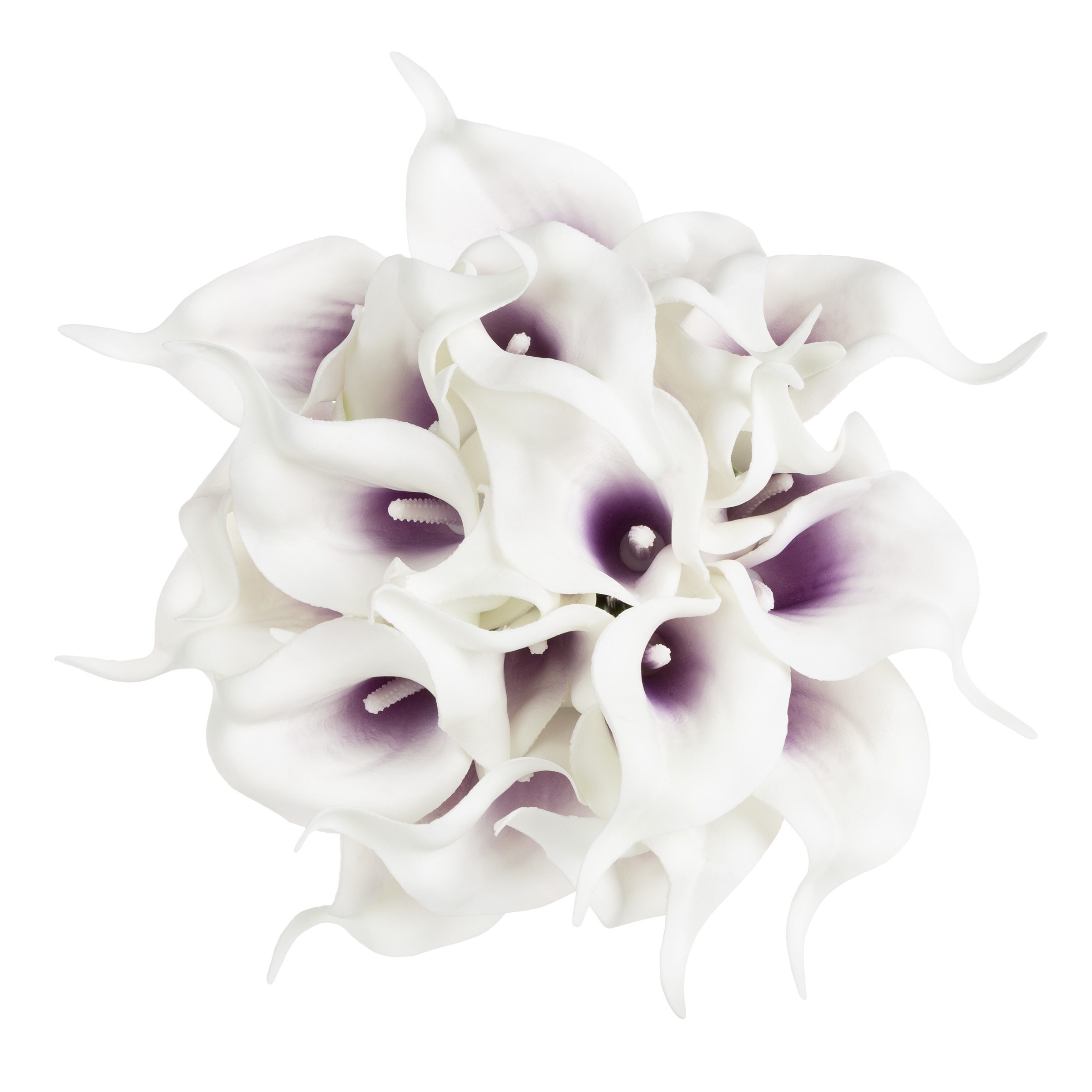 Nature Spring 13-in White and Purple Indoor Silk Artificial Flower at ...