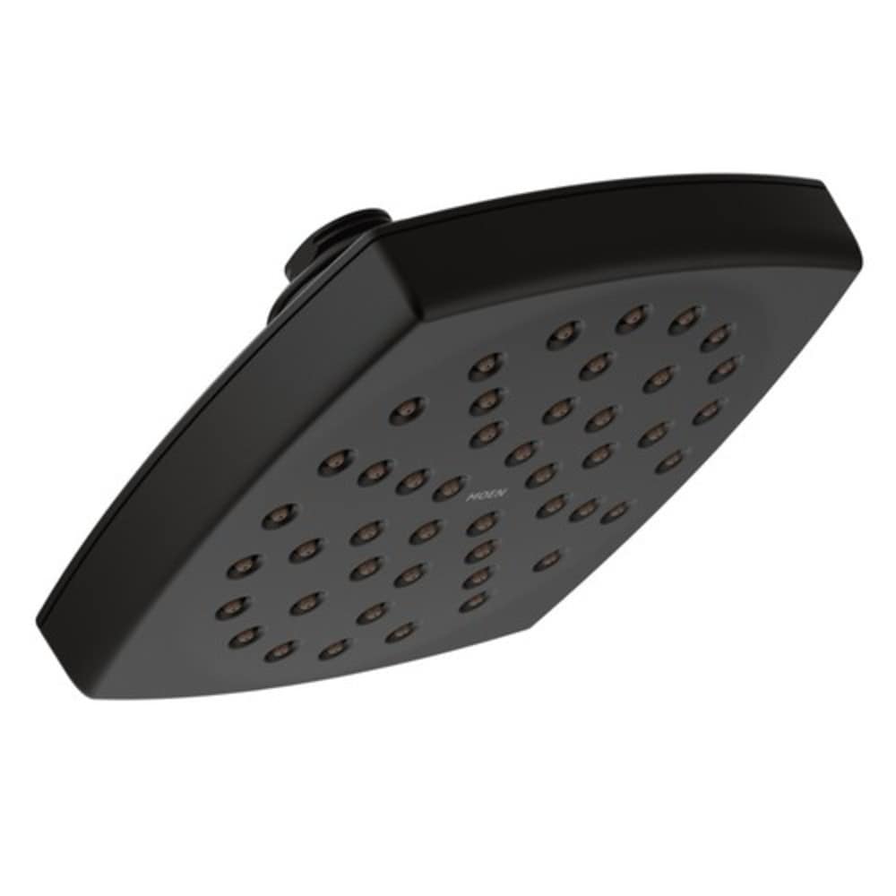 Moen S6365BL Matte Black Sold separately Single function Square Bathtub and shower Faucet (Valve Not Included)