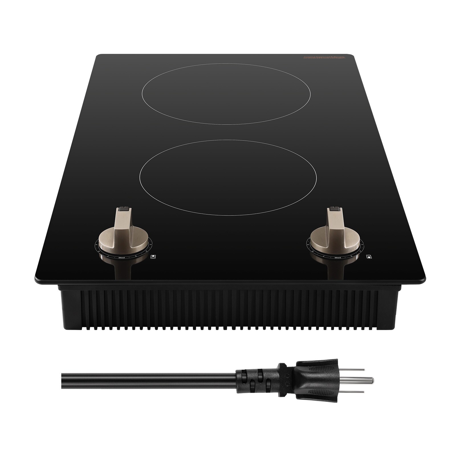 Tinyhomie 1800W 2 Burner Induction Cooktop Electric Countertop Burner Knob Control