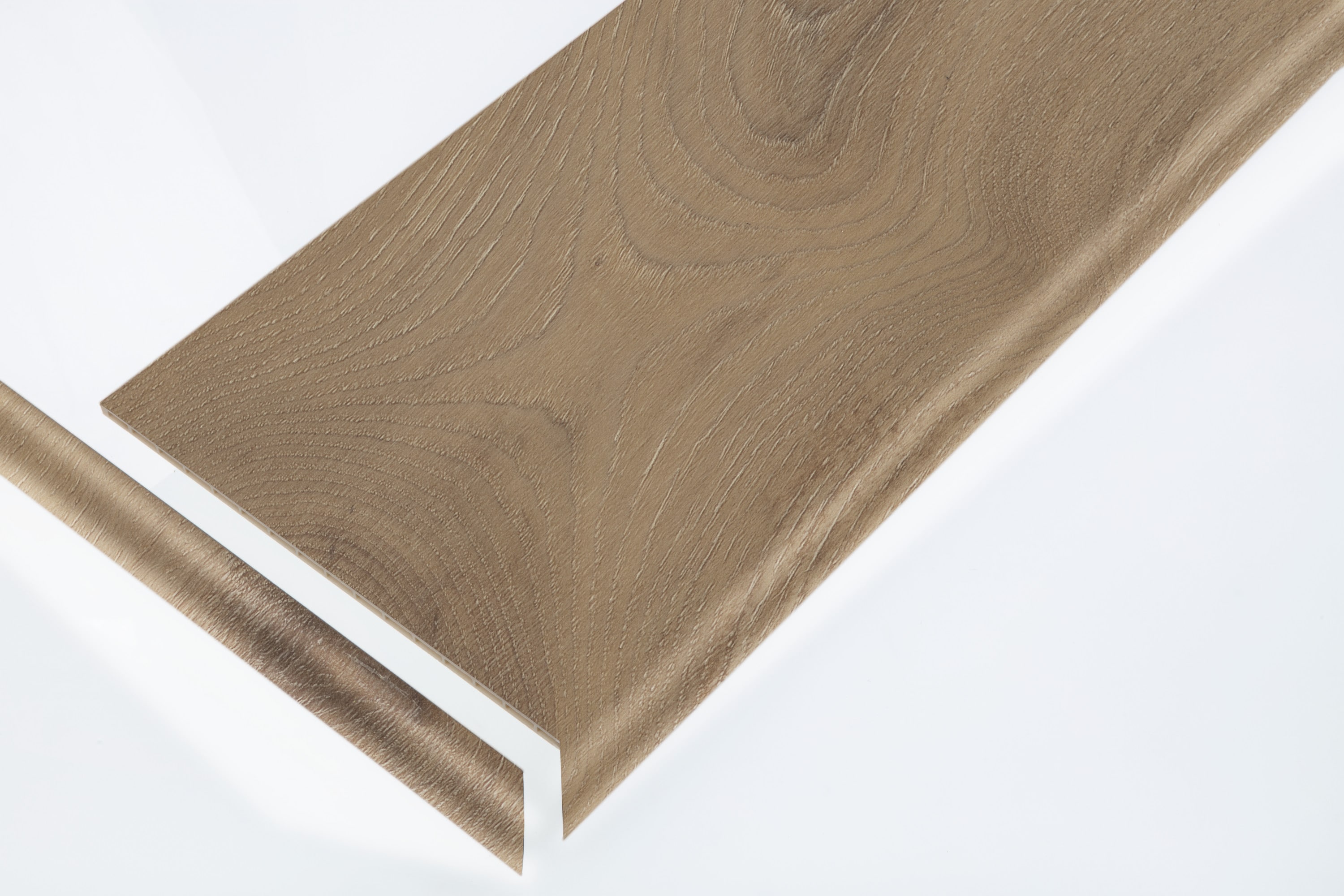 SMARTCORE - By COREtec 48-in L x 12.2-in W x 1.73-in T Brookhaven Oak Oak Vinyl Bullnose Stair Tread