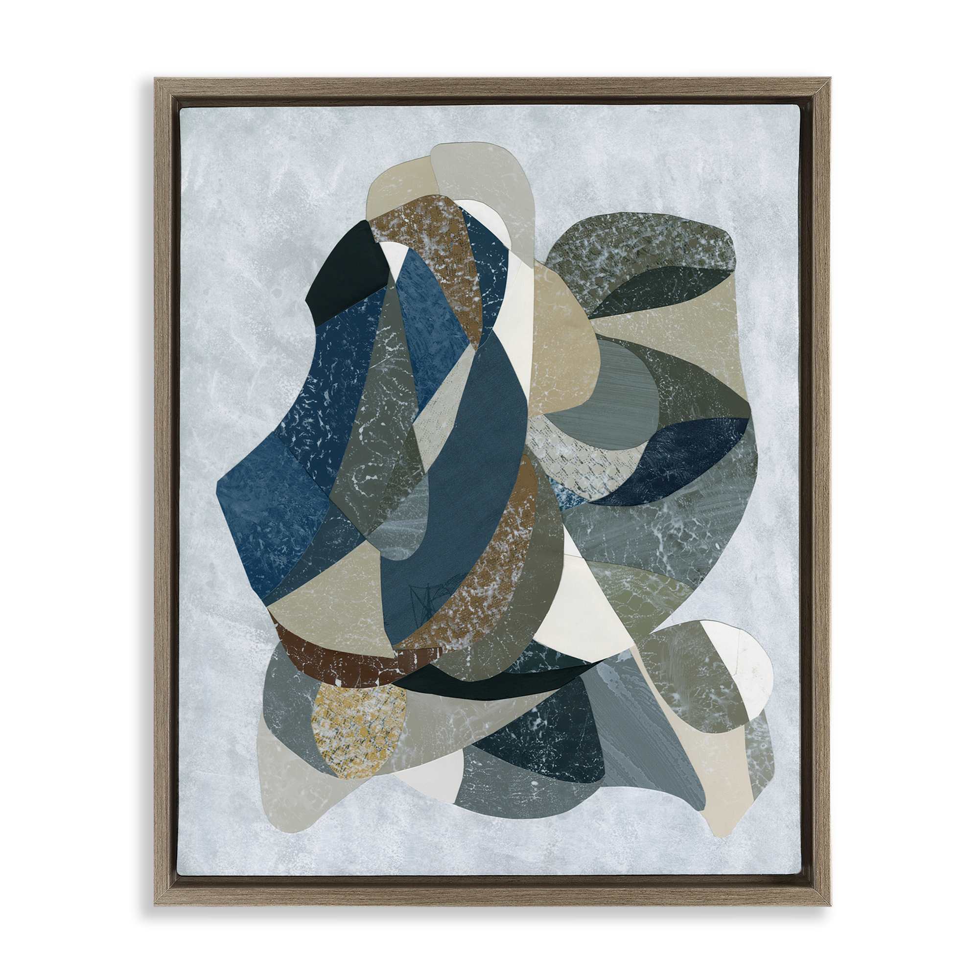 Stupell Industries BS-359-FFE-24X30 Intertwined Geometric Shapes Floating Frame design by Coco Good