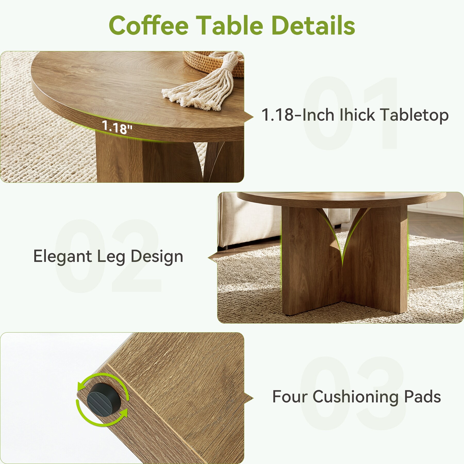 Tribesigns LWOYJL-1400YY Coffee-Tables - View #6
