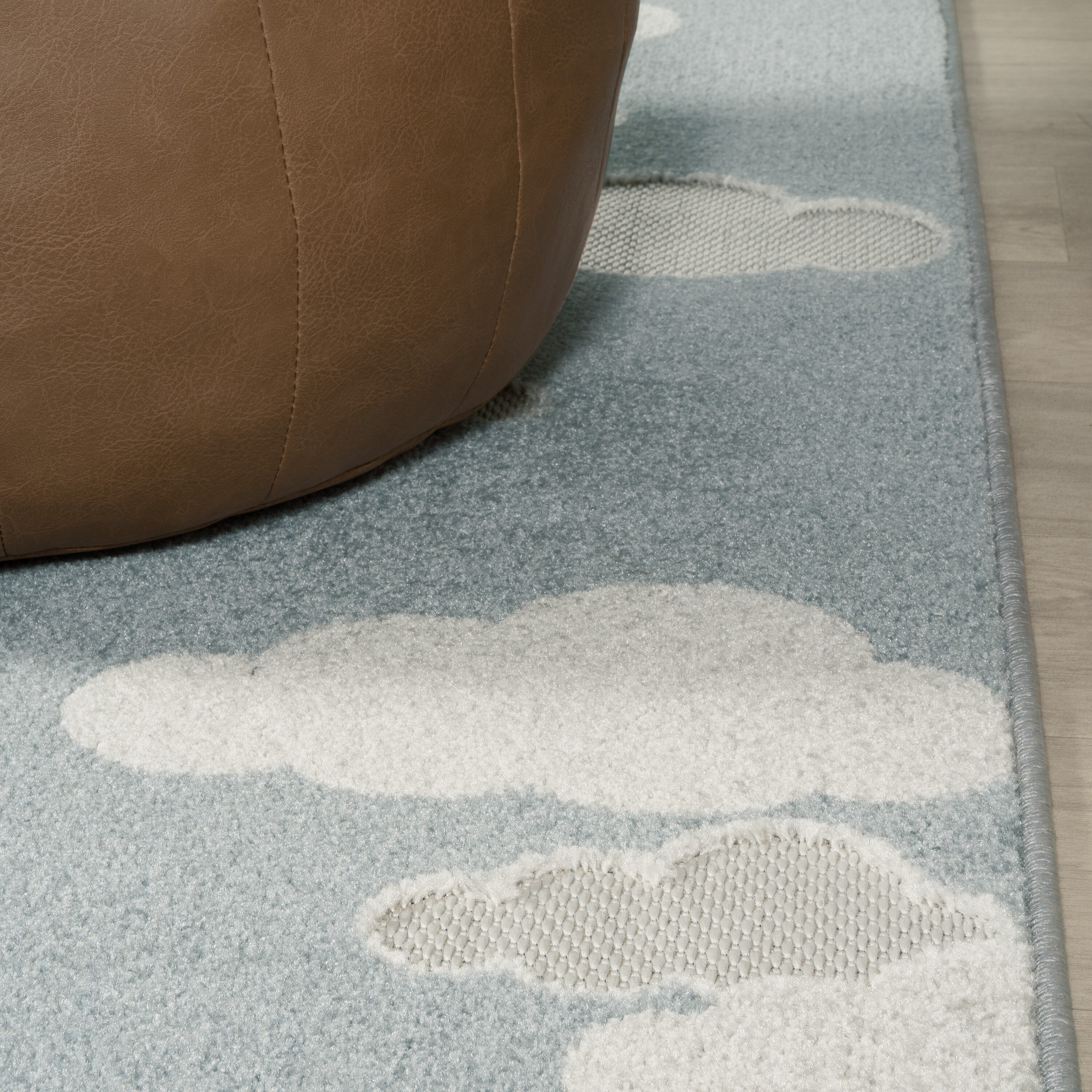 Hedwig Blue and Ivory Cloud Scandi 3x5 Area Rug