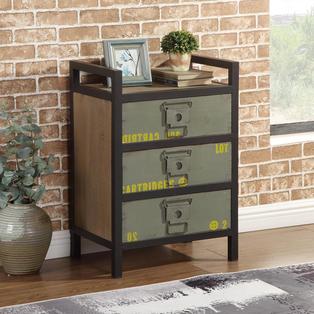 FirsTime 70096  and Co Rustic Brown Wood Rustic End Table with Storage
