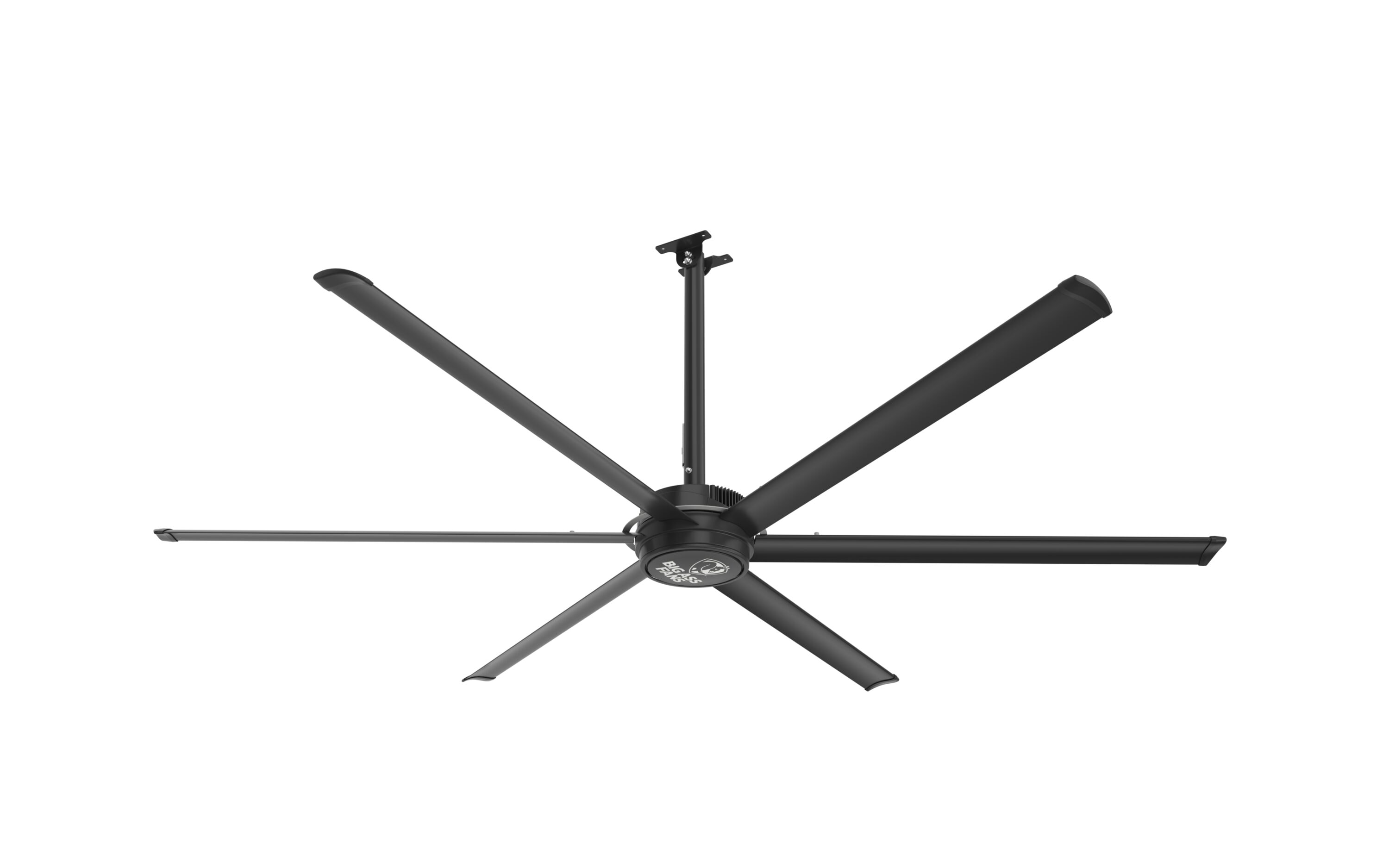 Big Ass Fans 810013338133 E Series 84-in Outdoor Black with Black Blades Ceiling Fan Without Light ( 6 -Blade )